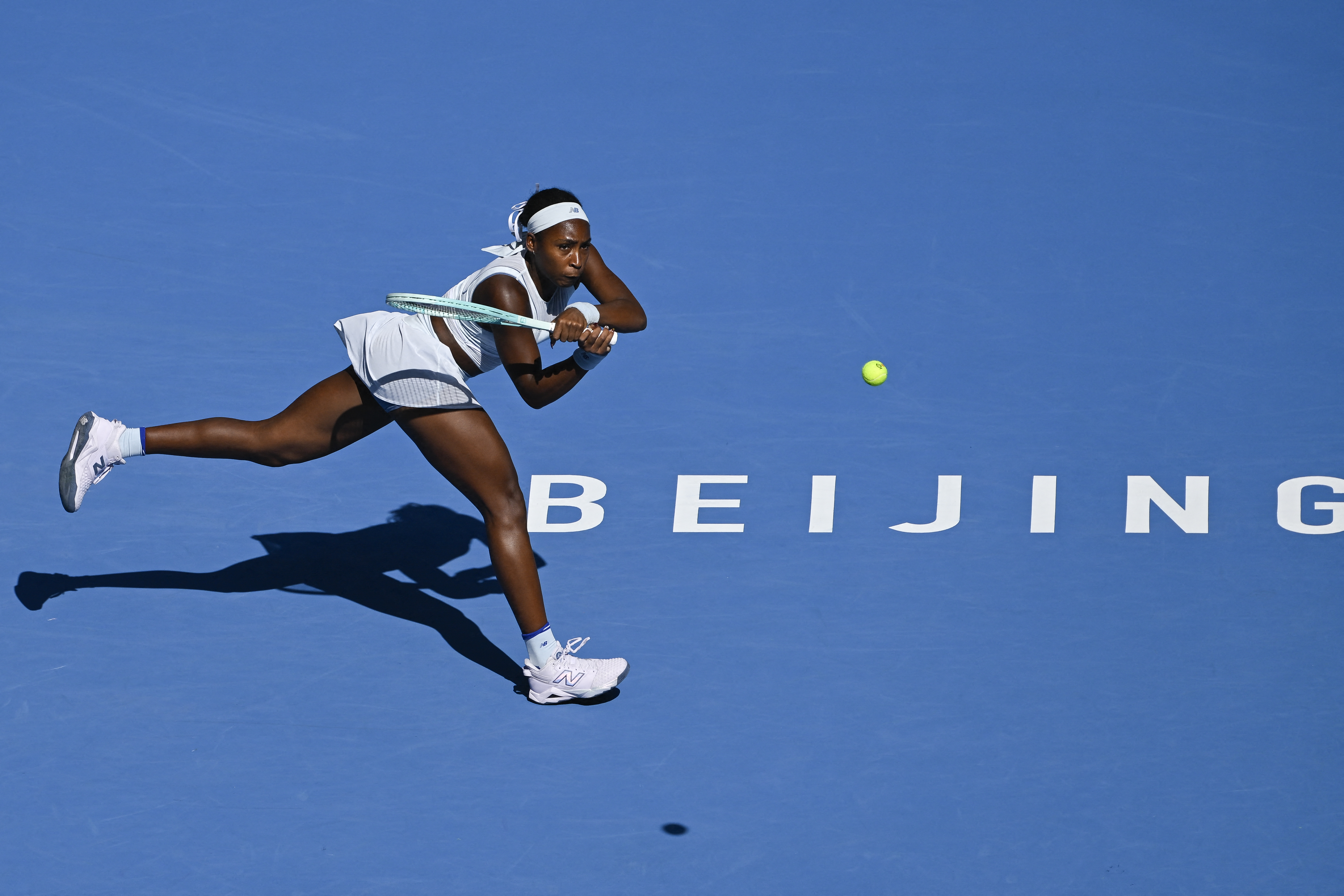 Coco Gauff in action.