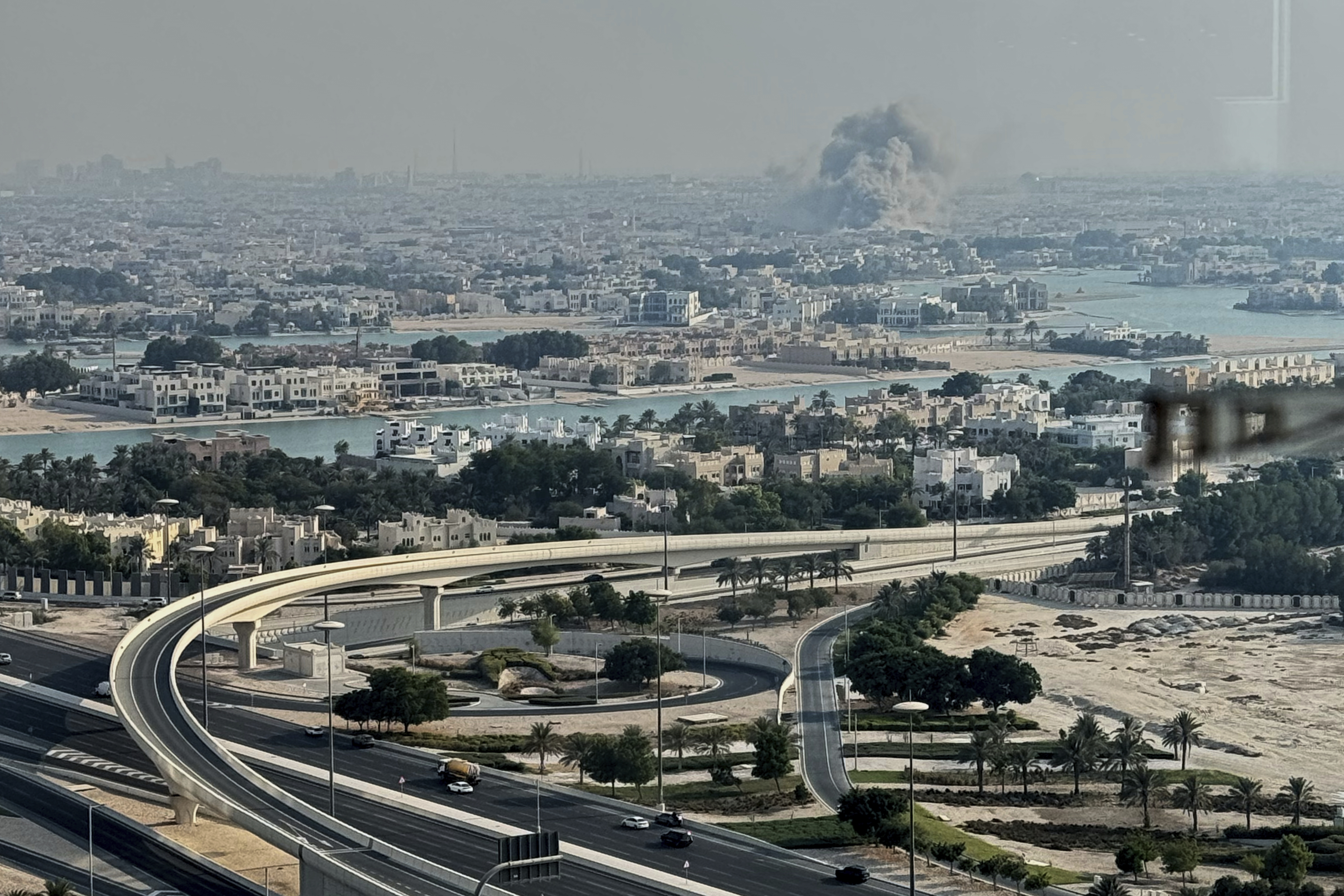 Smoke rises from an explosion caused by an Israeli strike in Doha