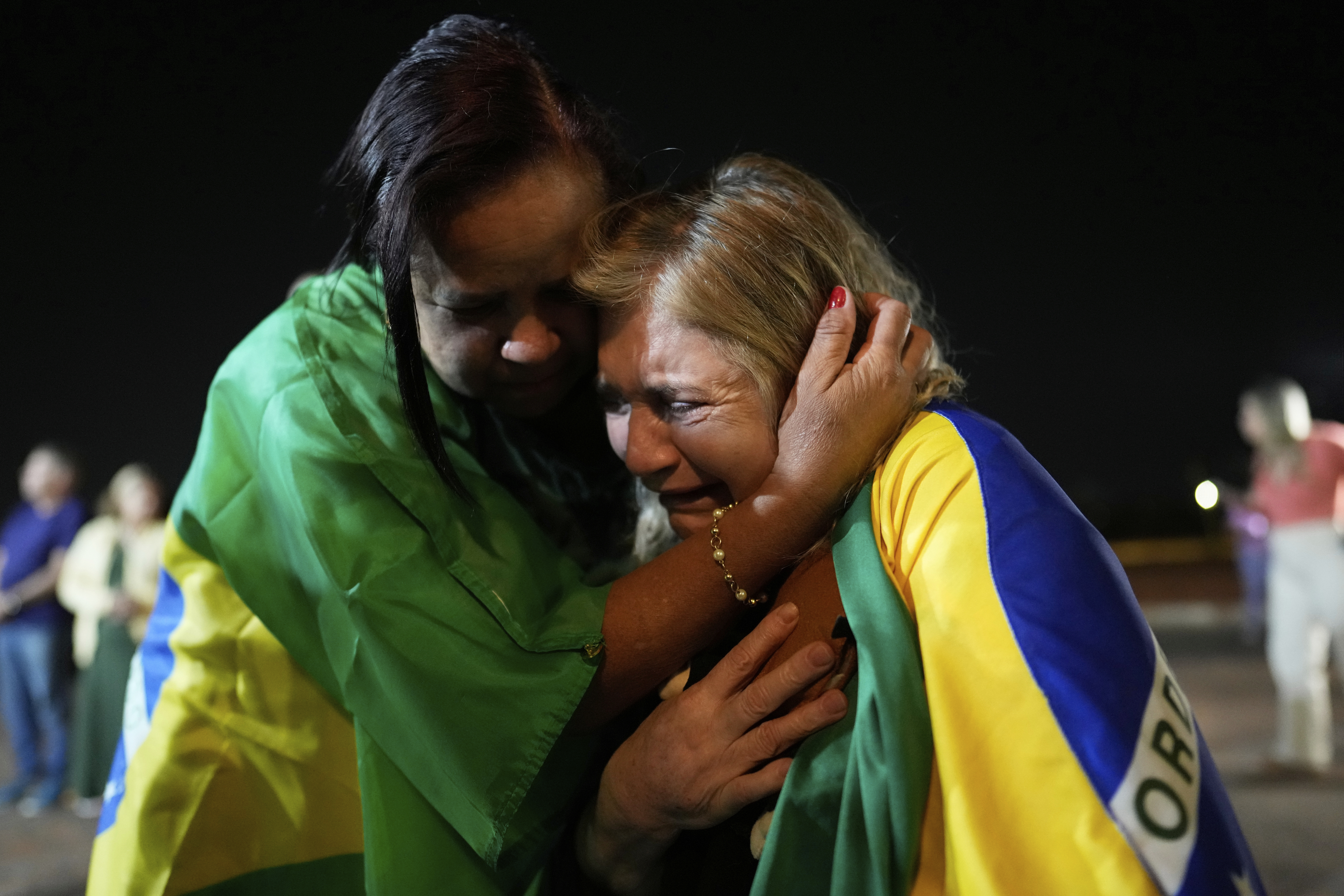 Bolsonaro supporters cry