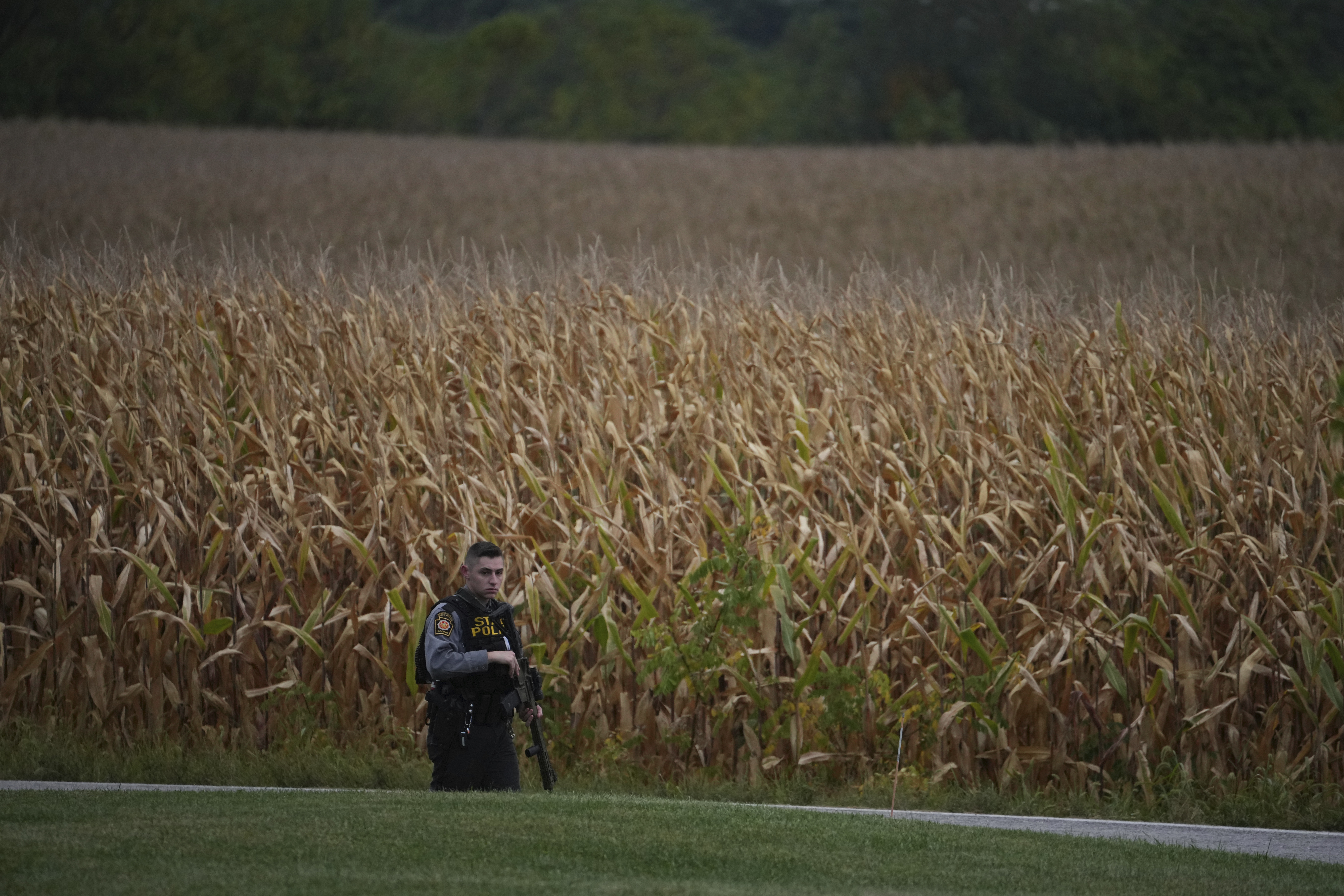First responders work the scene after several people were injured during a shooting Wednesday