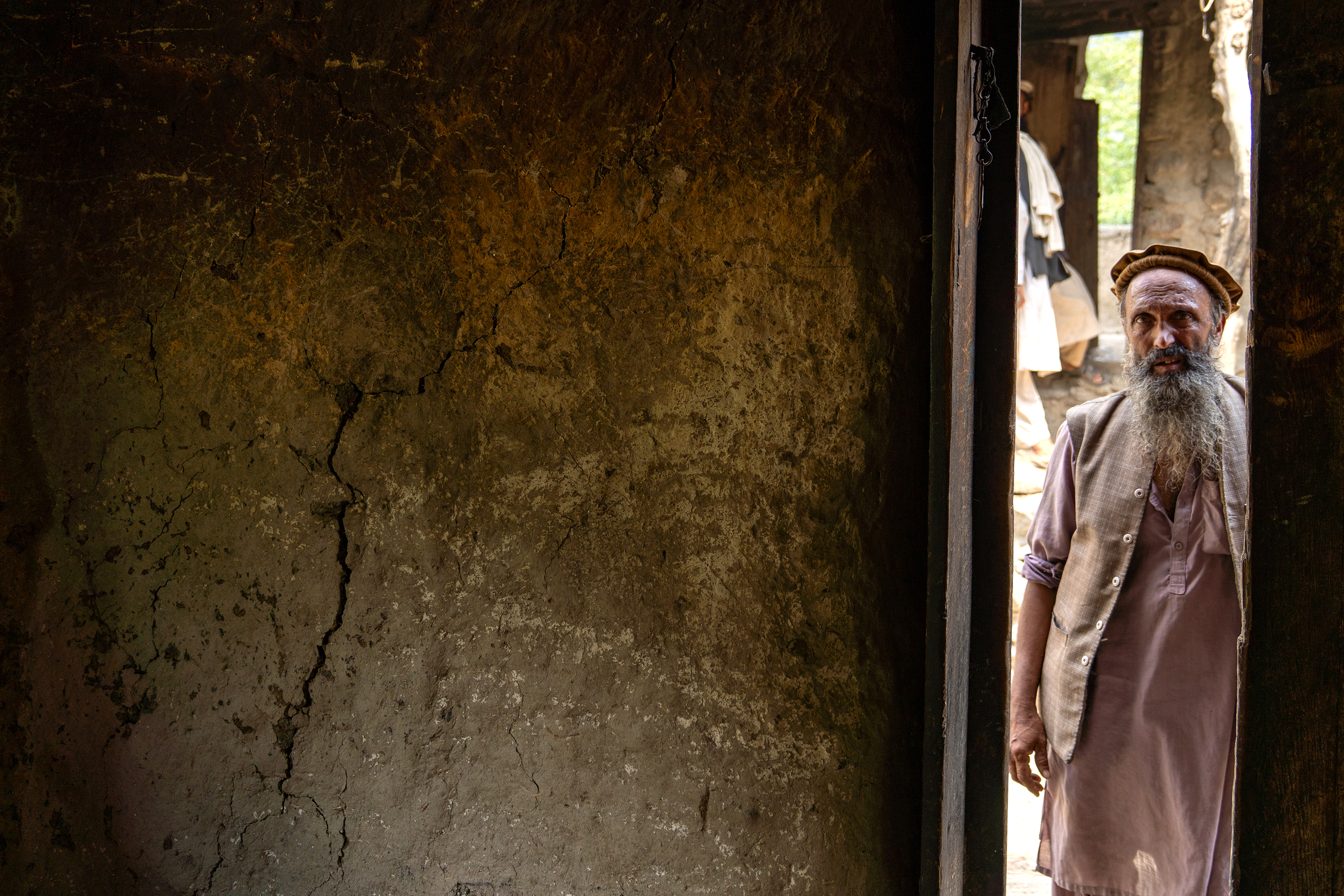 The cracked walls of a home in Gagezu village