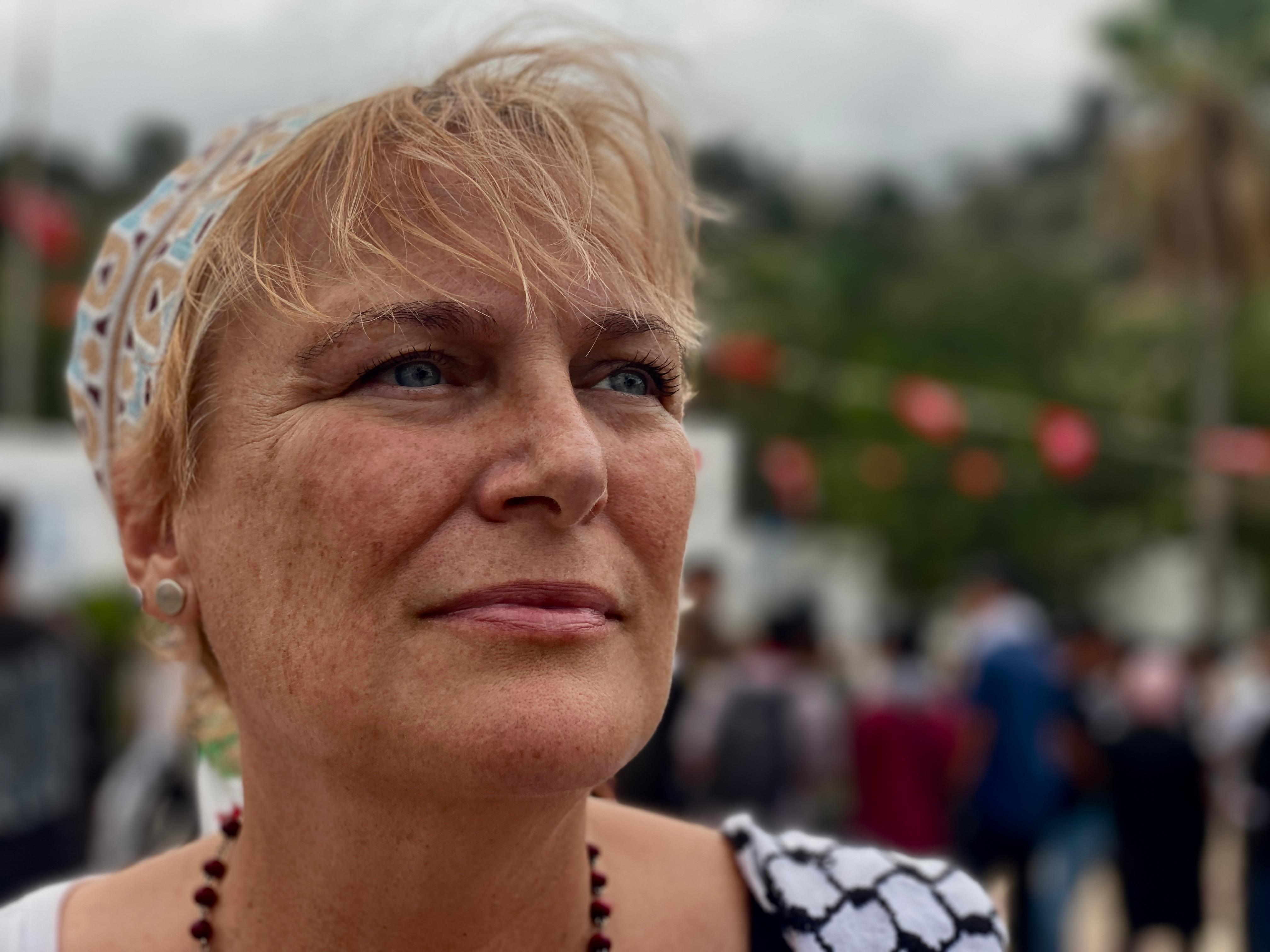 Tara Reynor O’Grady, Irish human rights activist[Mauricio Morales/Al Jazeera]