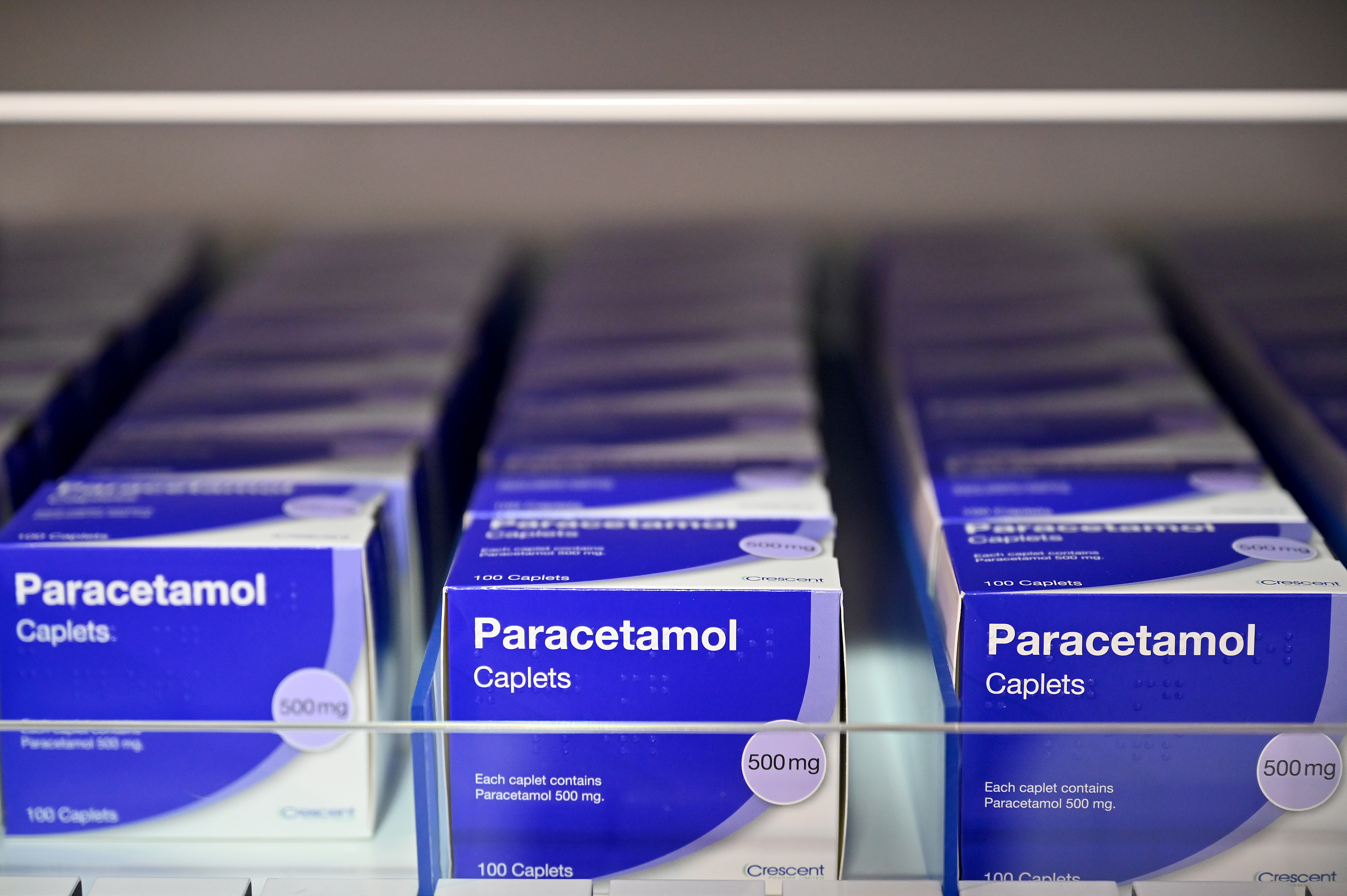 Packets of paracetamol