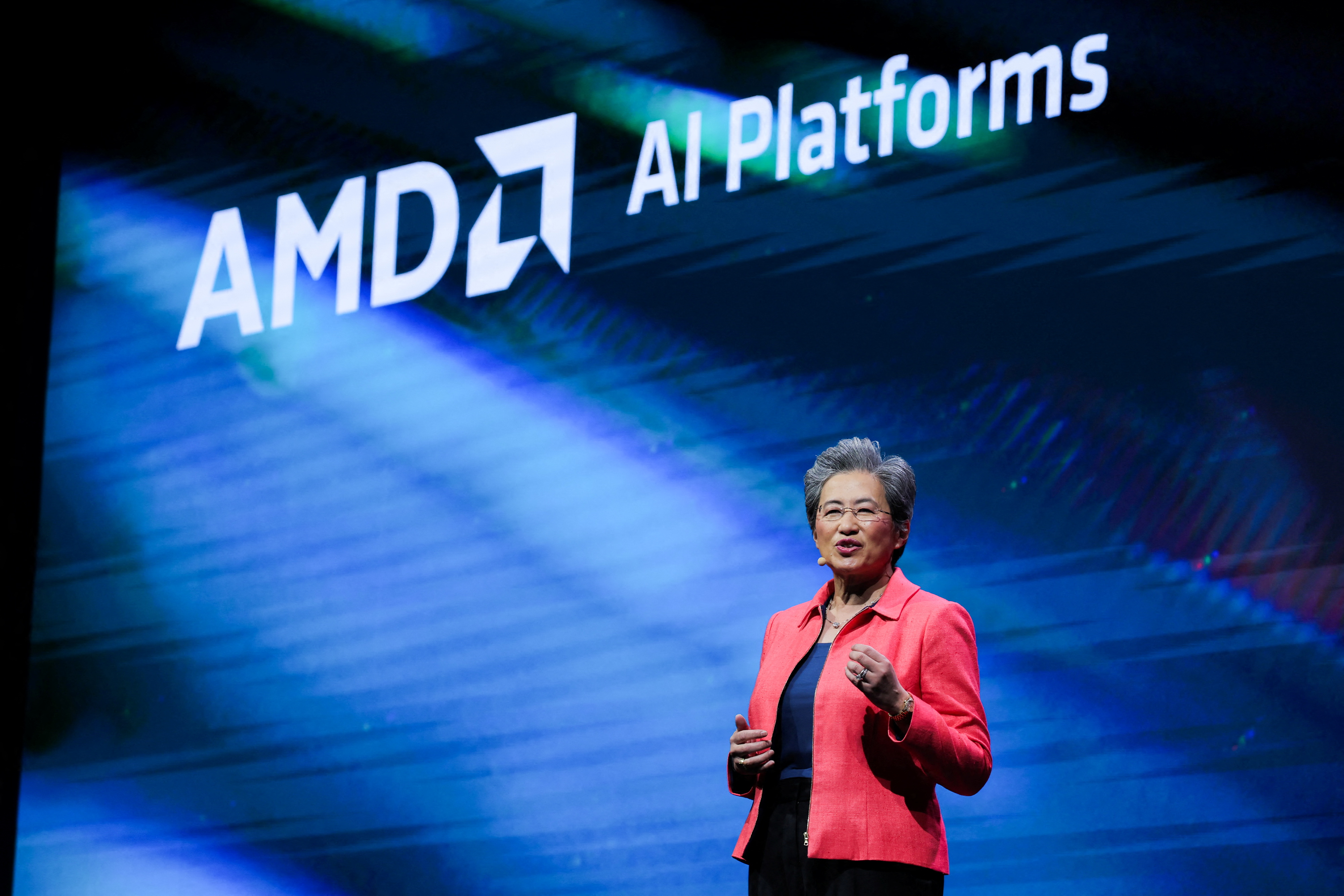 As of 12:15 PM in New York (16:15 GMT) AMD stock is up 0.7 percent [File: Ann Wang / Reuters]