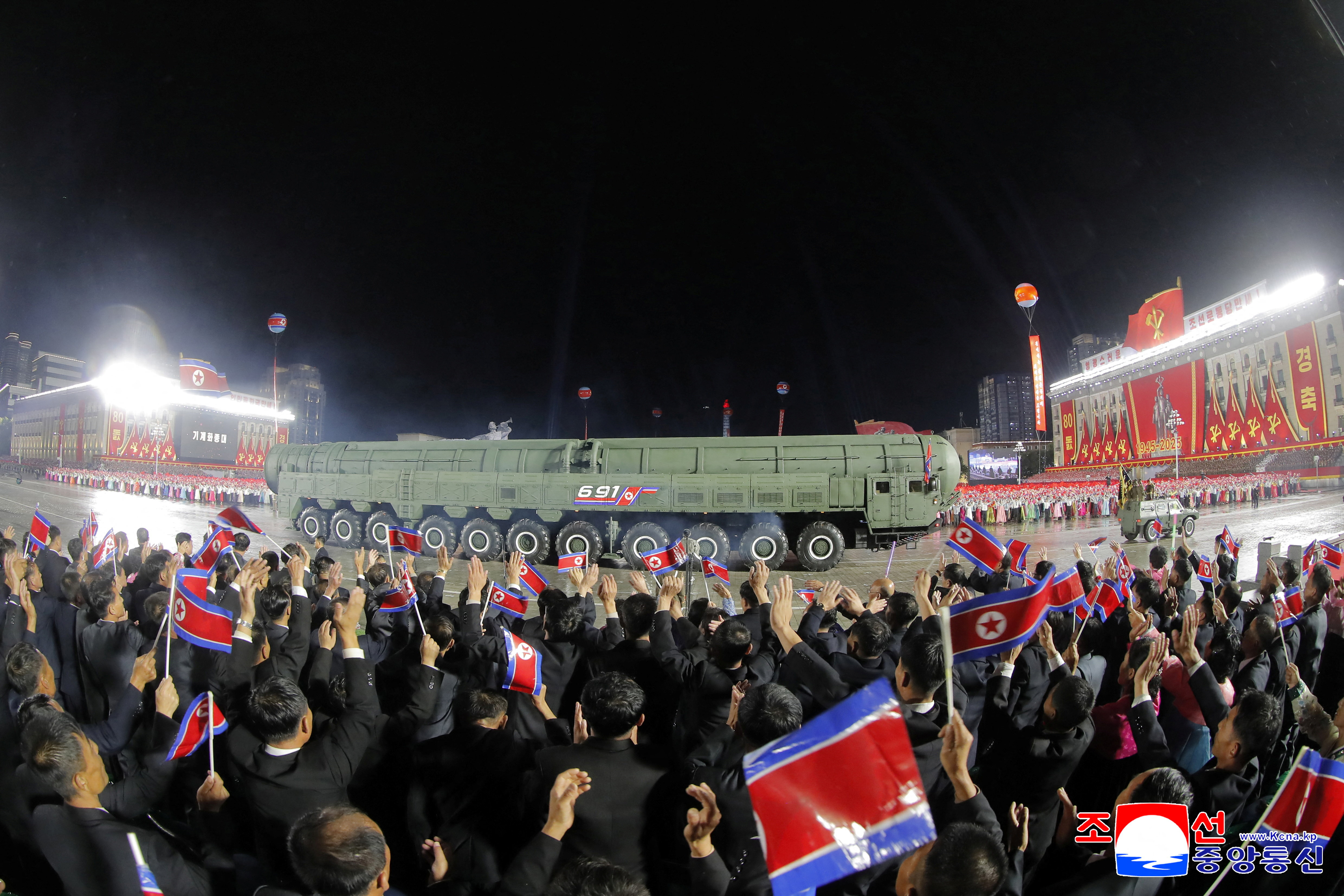 Kim showcases new missile in grand North Korean military parade