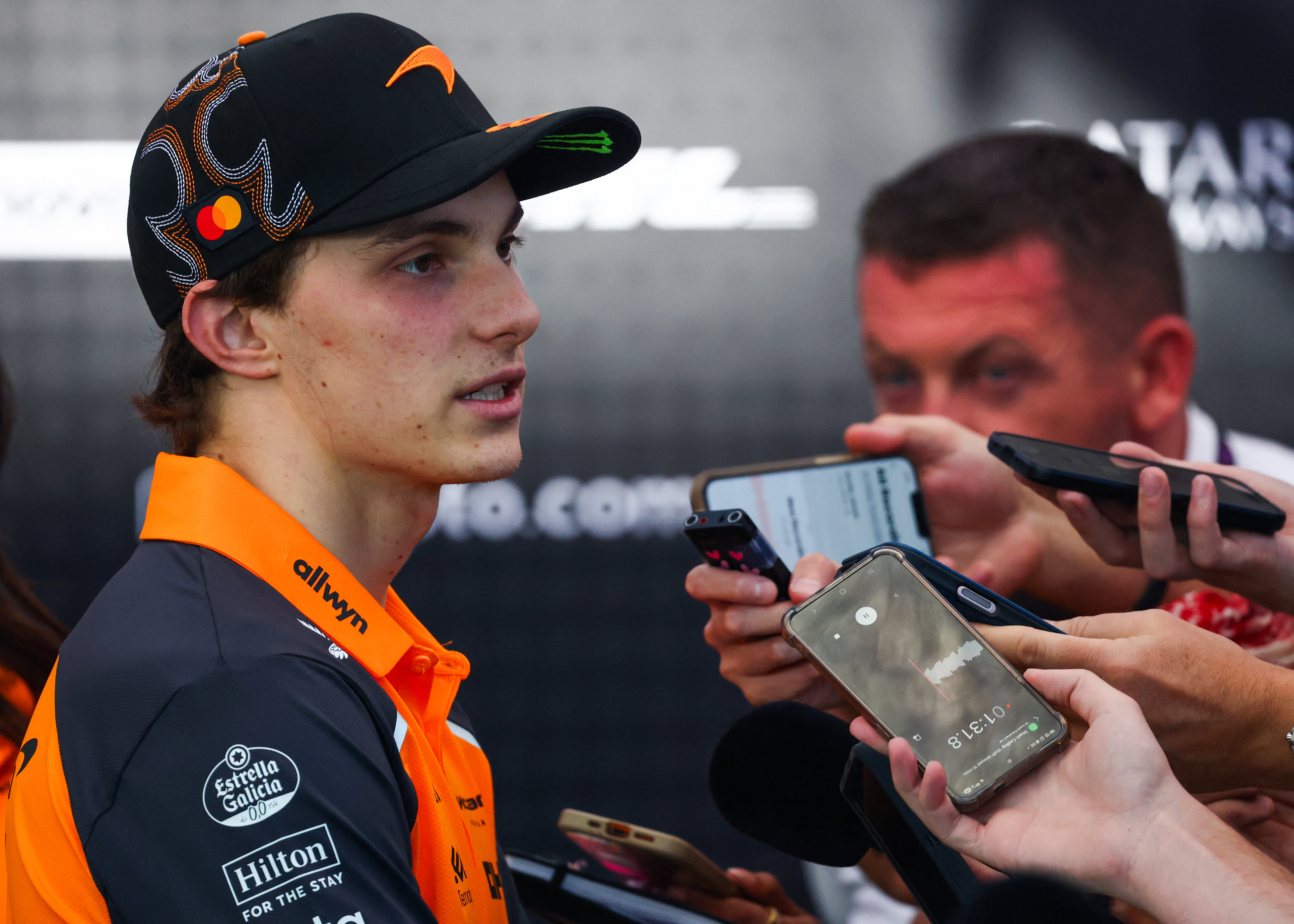 Oscar Piastri reacts.