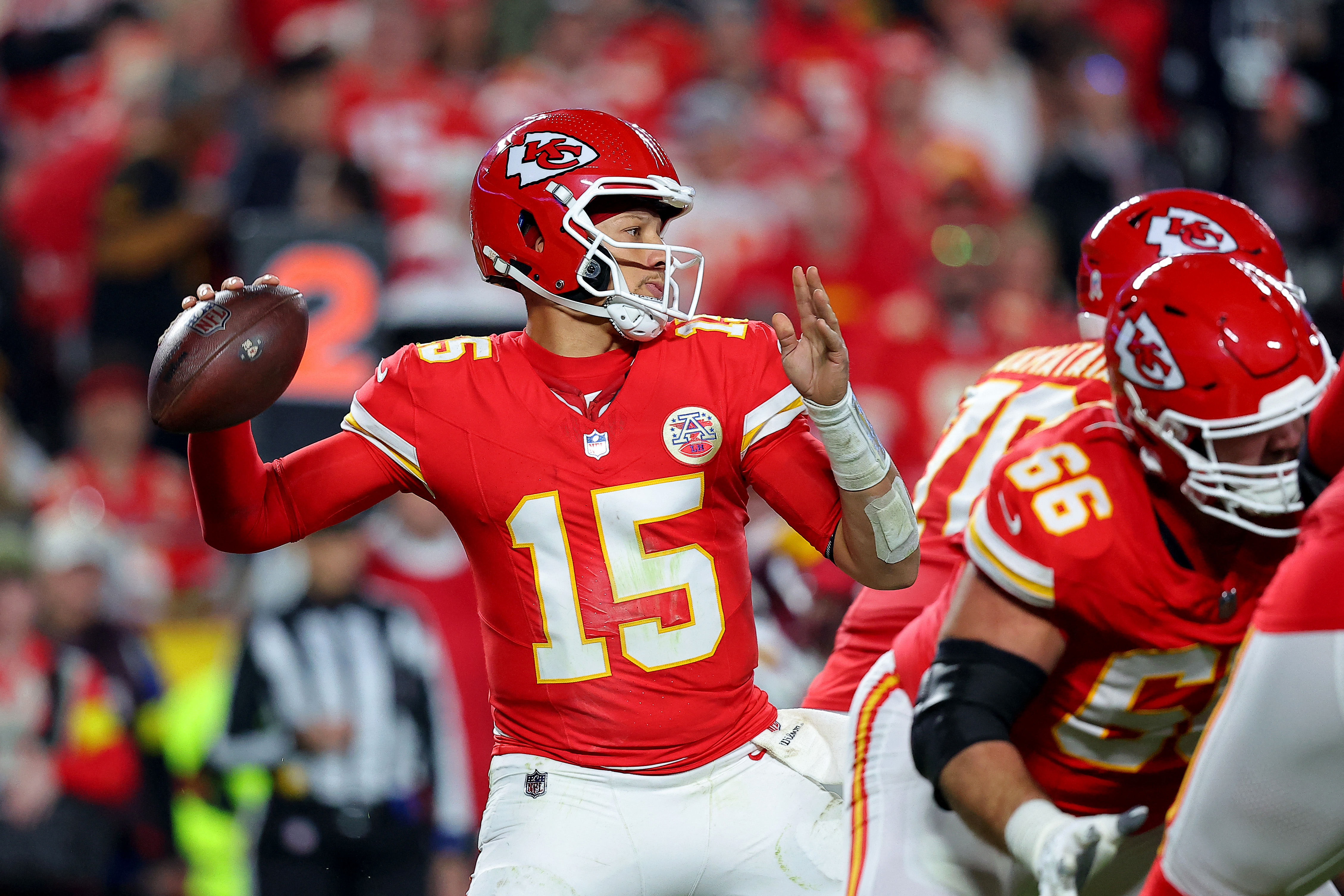 Patrick Mahomes in action.