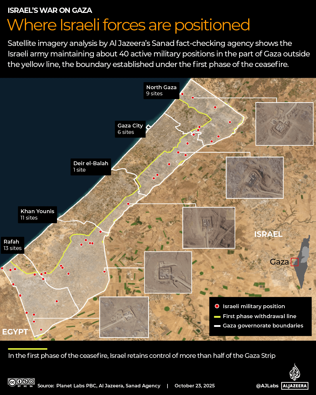 INTERACTIVE - Where Israeli forces are positioned yellow line gaza map-1761200950