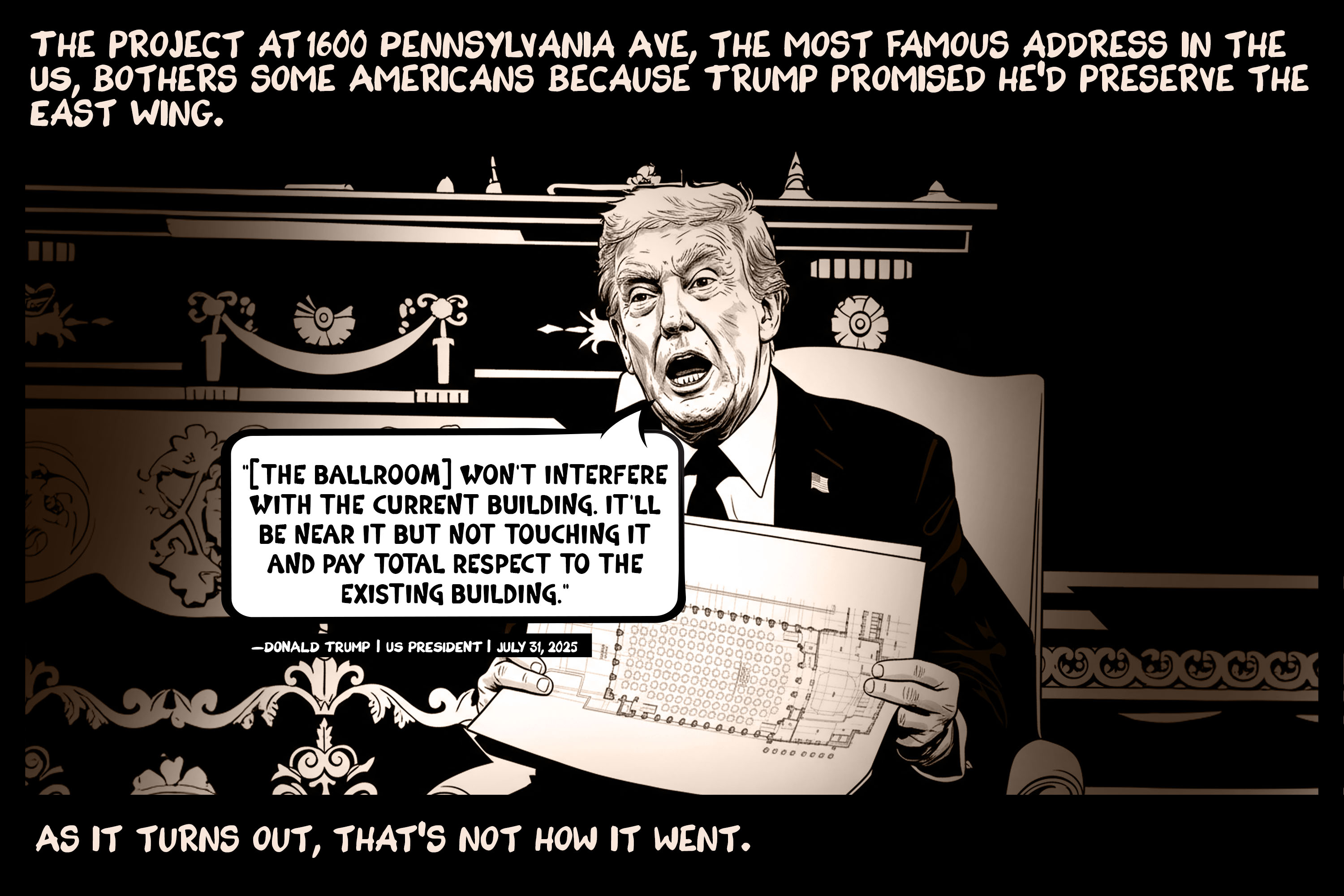 Ballroom blitz: Trump demolishes White House’s East Wing