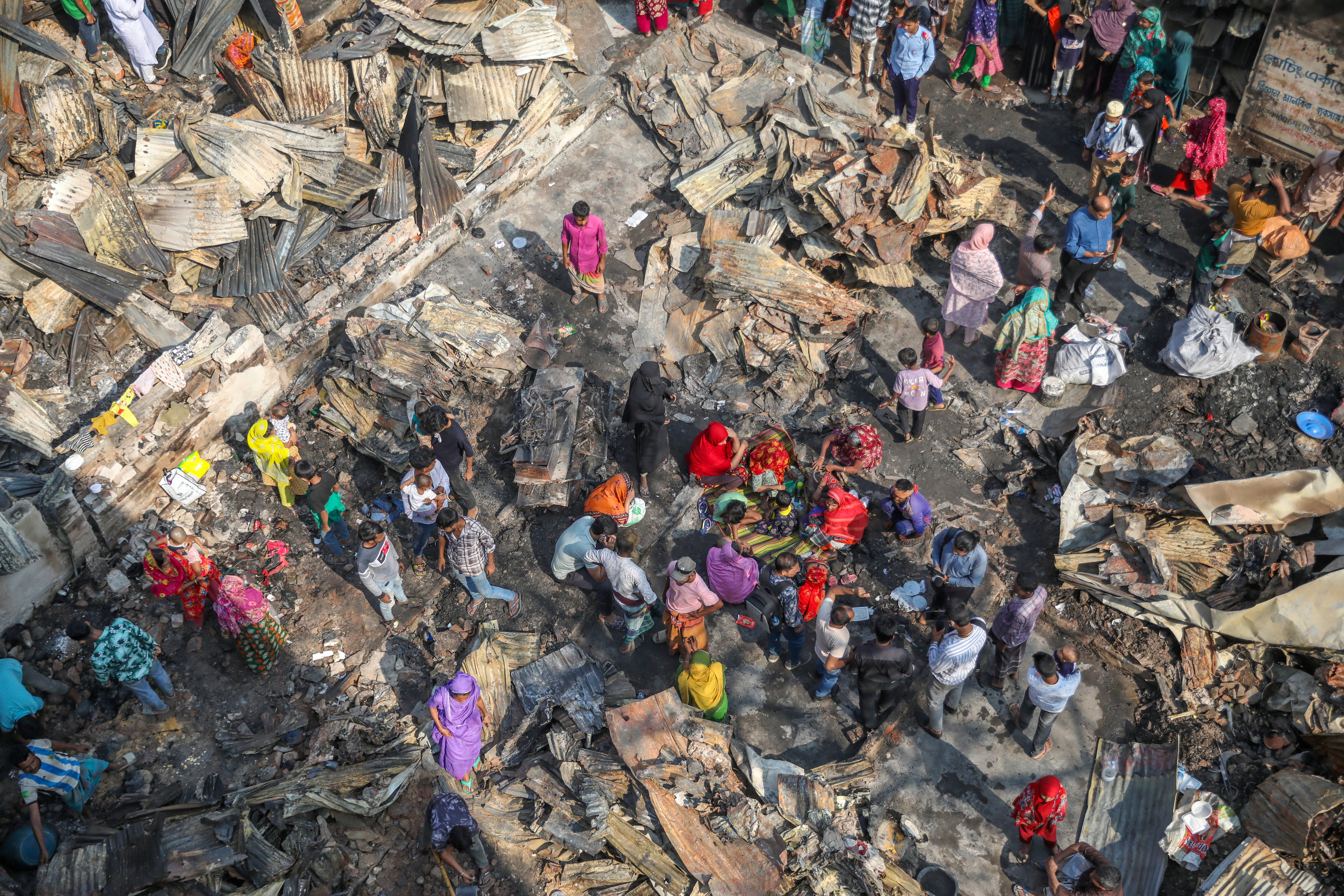 Devastating fire leaves thousands homeless in Dhaka's Korail slum