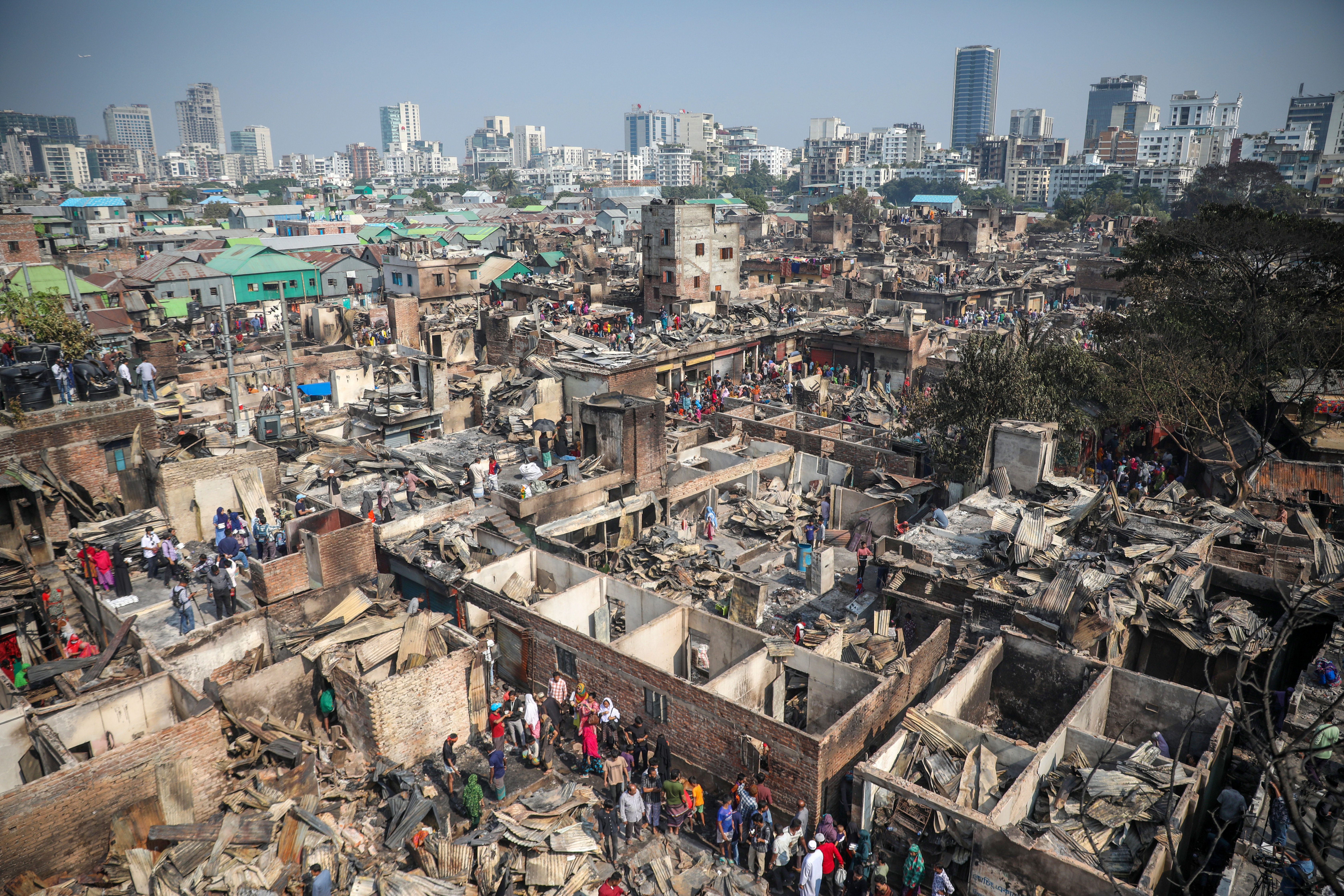 Devastating fire leaves thousands homeless in Dhaka's Korail slum
