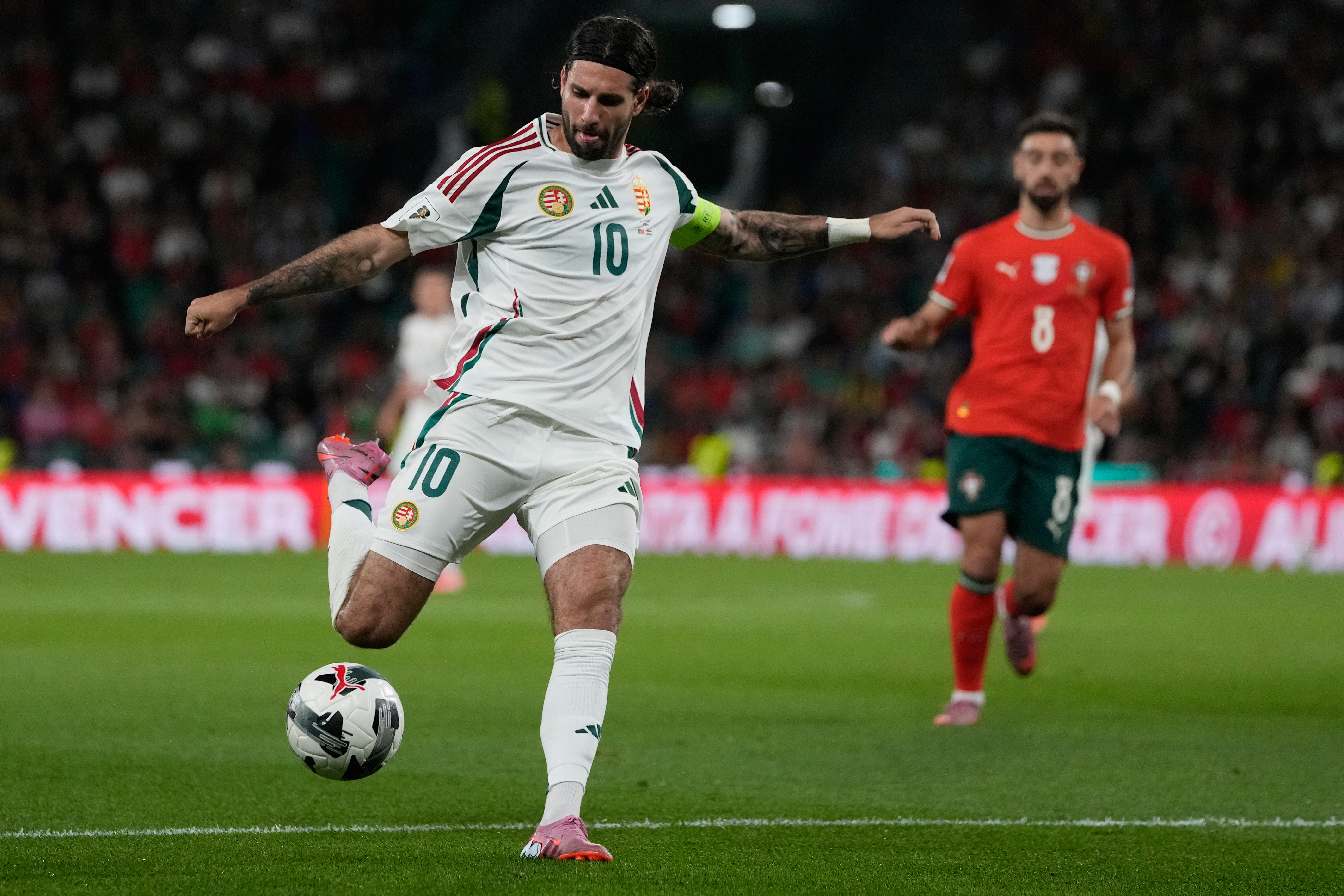 Dominik Szoboszlai in action.