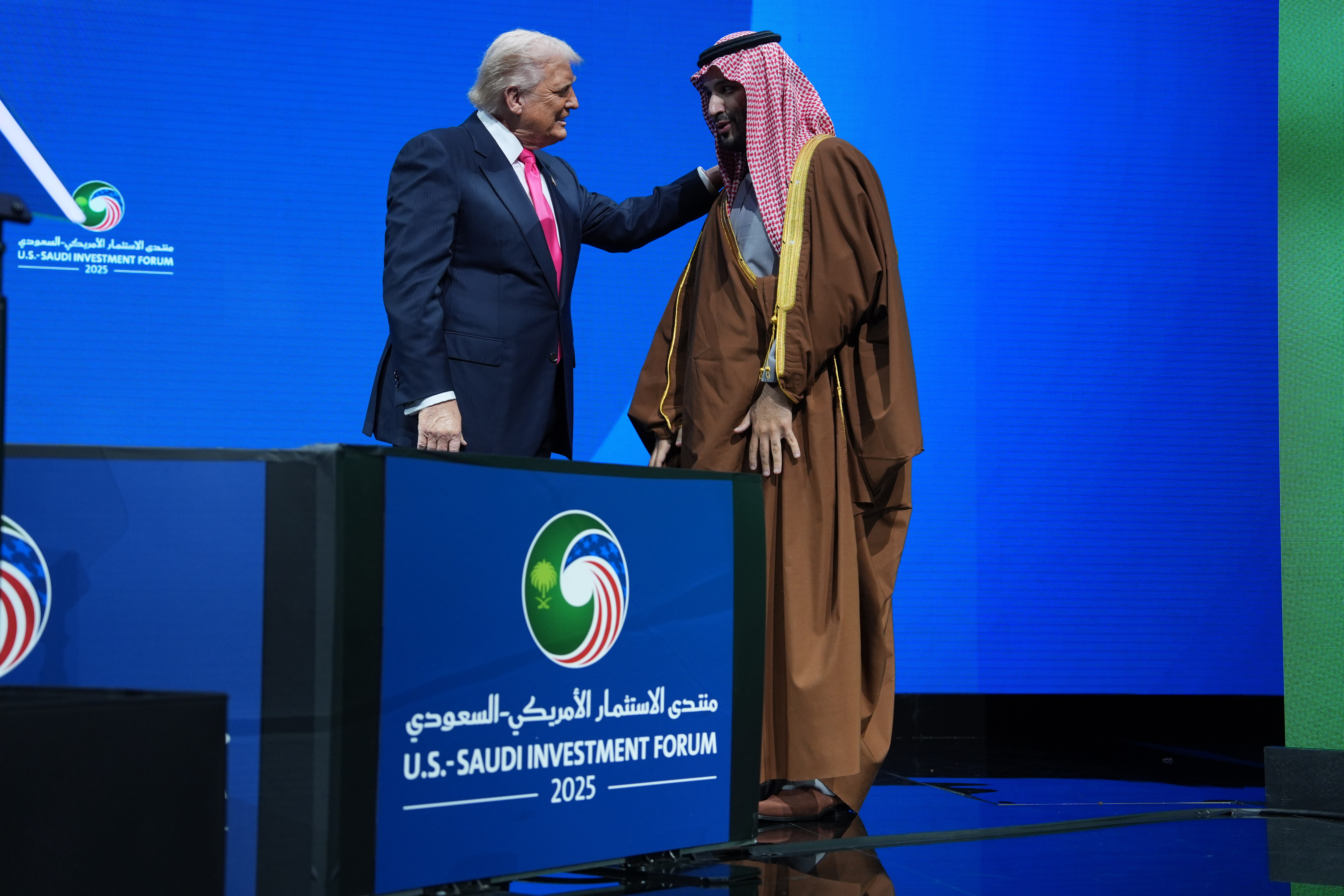 Trump and Mohammed Bin Salman at an investment conference
