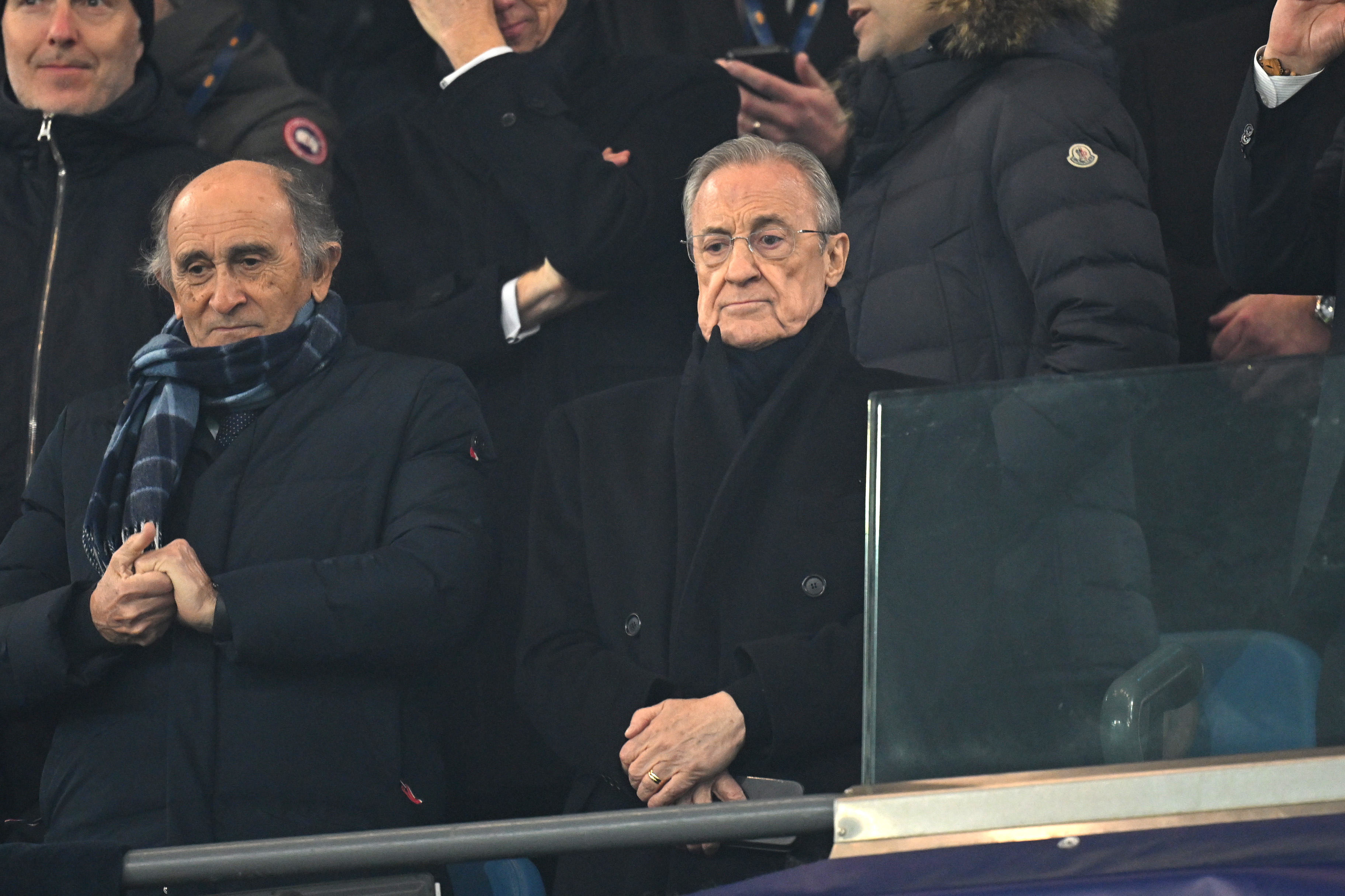 Florentino Perez reacts.