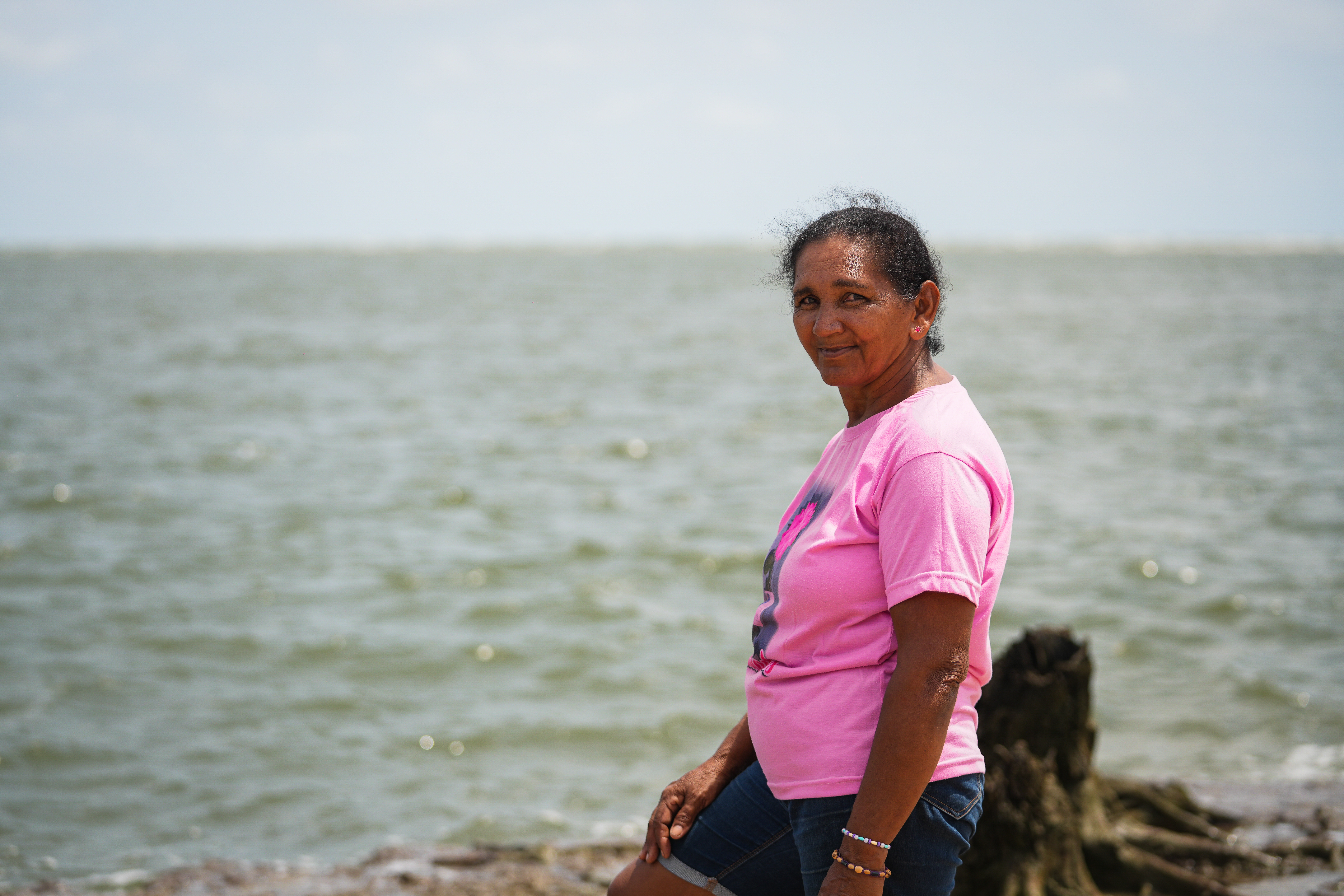 “Even though we didn’t move far, it feels like a completely different world,” says Ivanil, now resettled less than a kilometer inland.