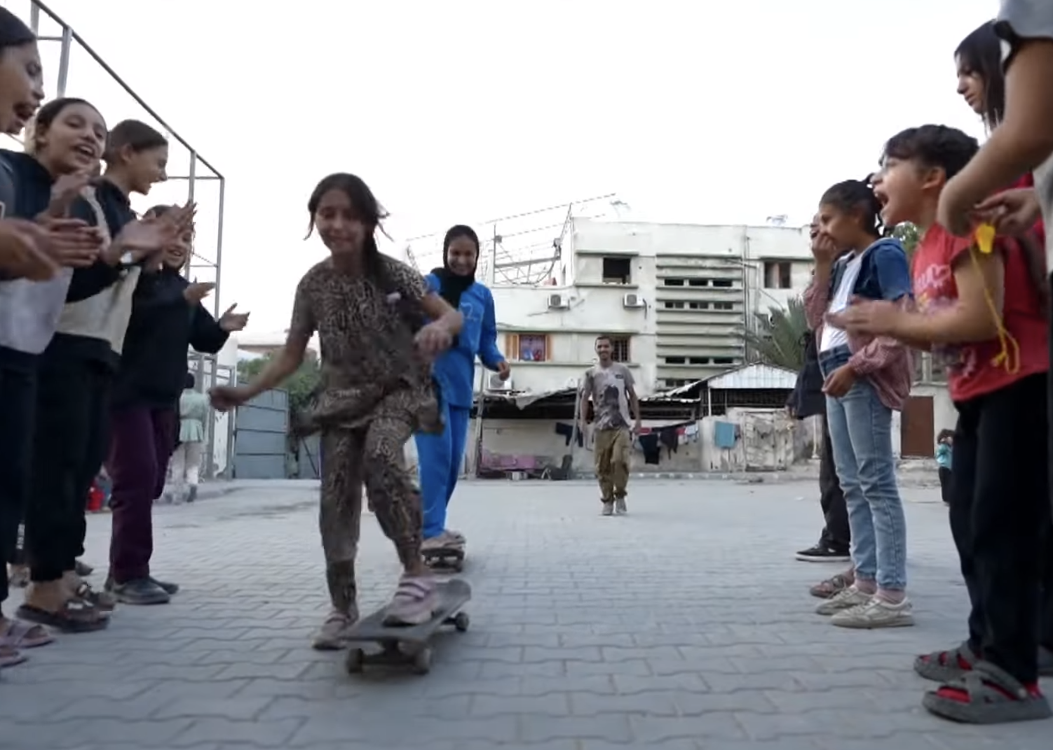 Gaza kids skateboarding
