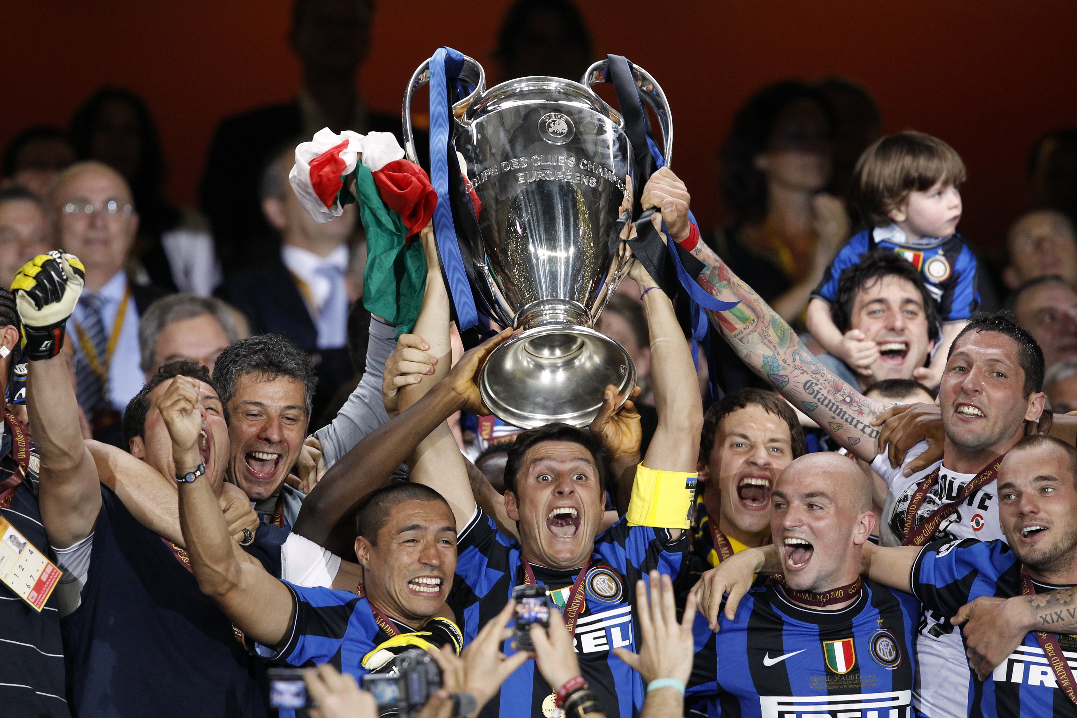 Inter Milan players react.