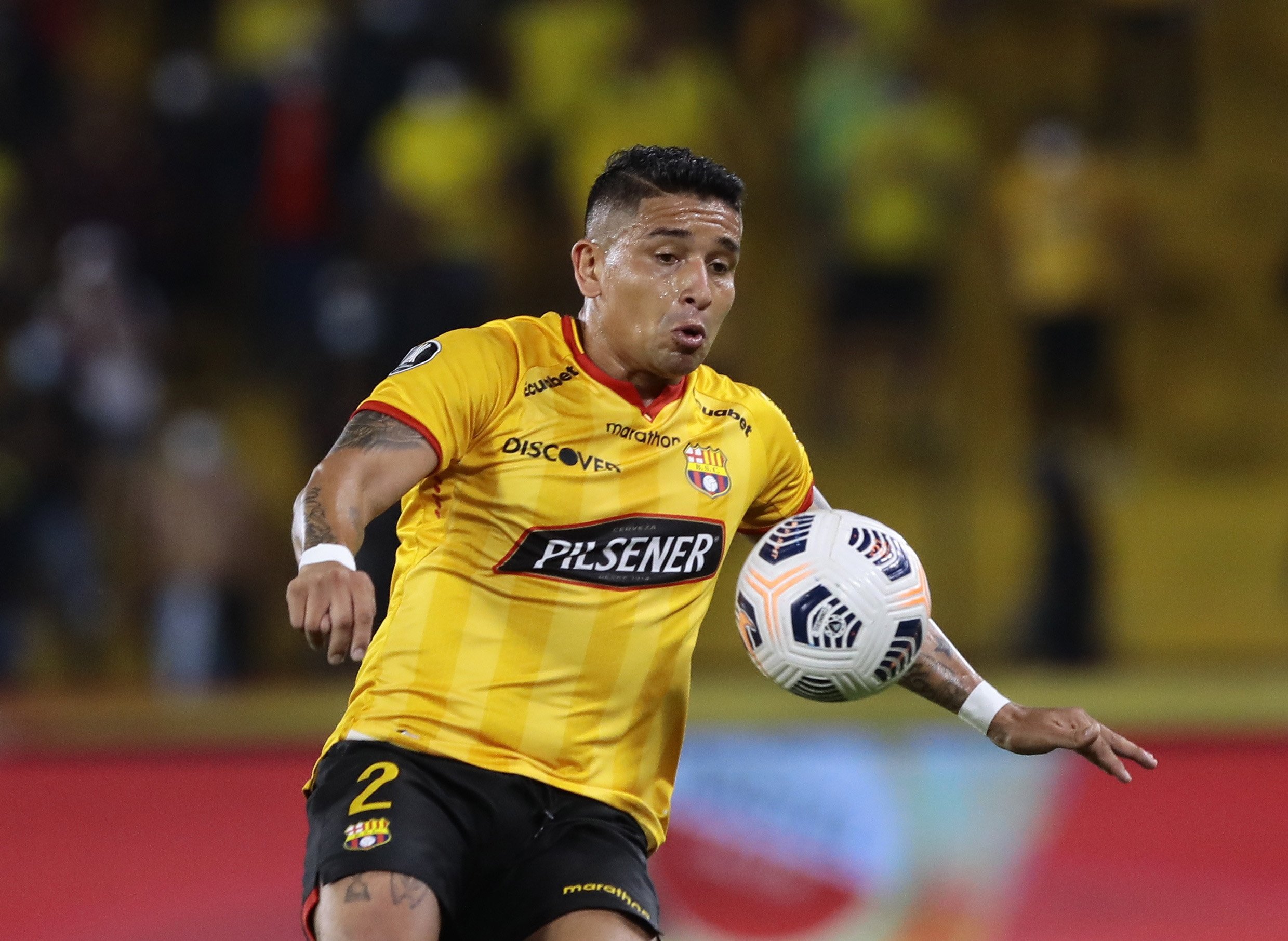 Ecuador's Mario Pineida playing for Barcelona