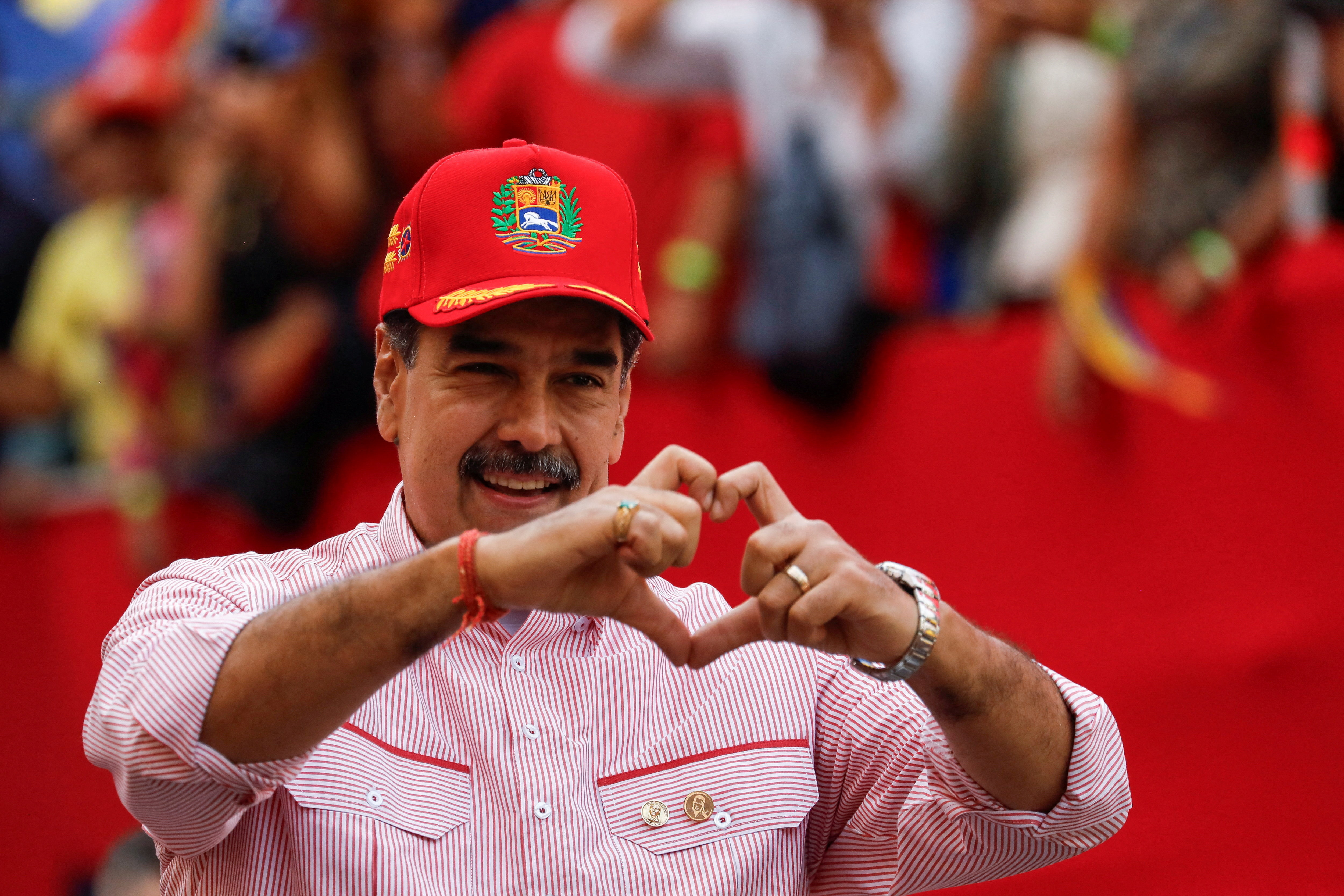 Venezuela's President Nicolas Maduro gestures during a ceremony to swear in new community-based organisations, as U.S. President Donald Trump’s administration ramps up pressure on Maduro’s government, in Caracas, Venezuela, December 1, 2025.