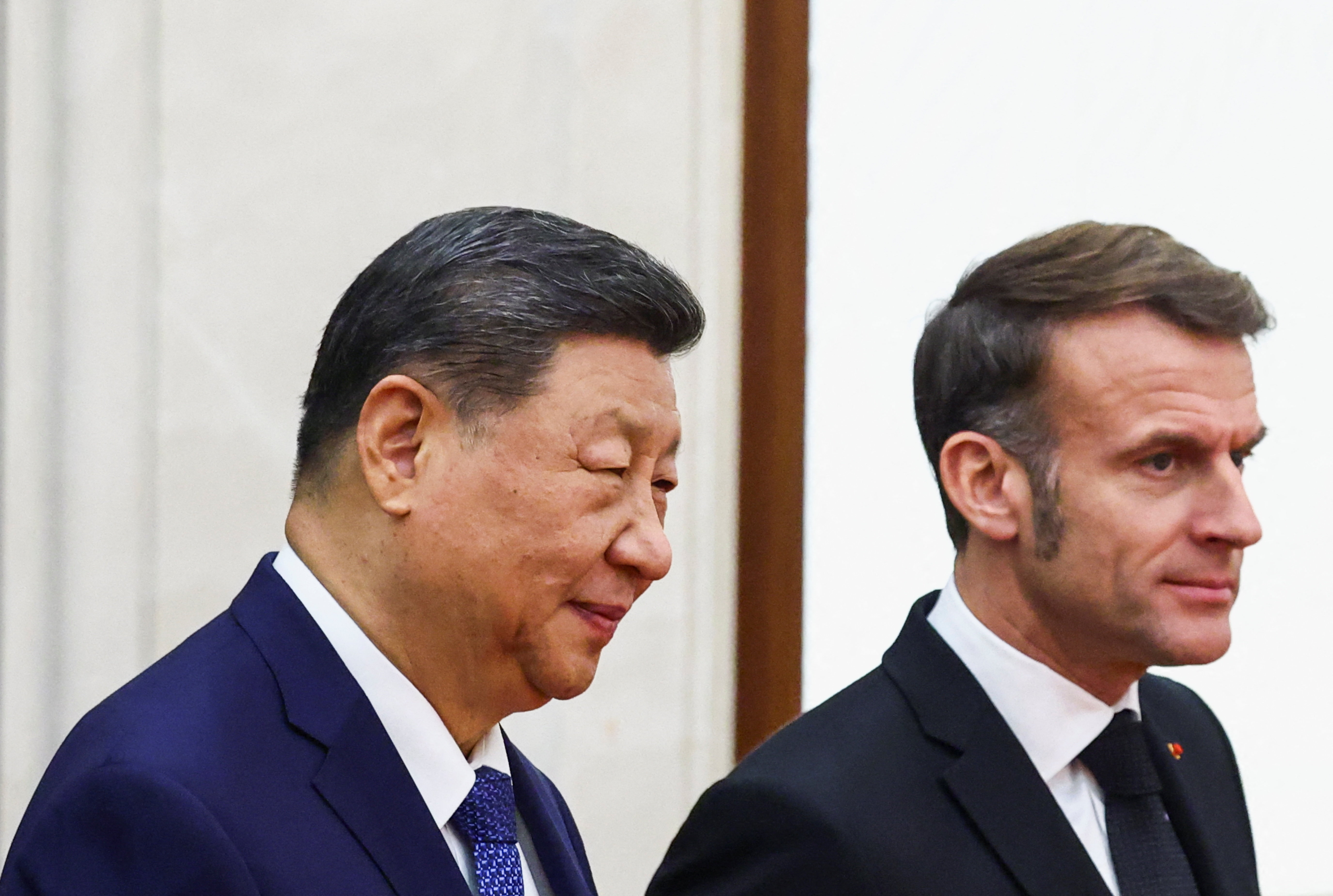Chinese President Xi Jinping and French President Emmanuel Macron