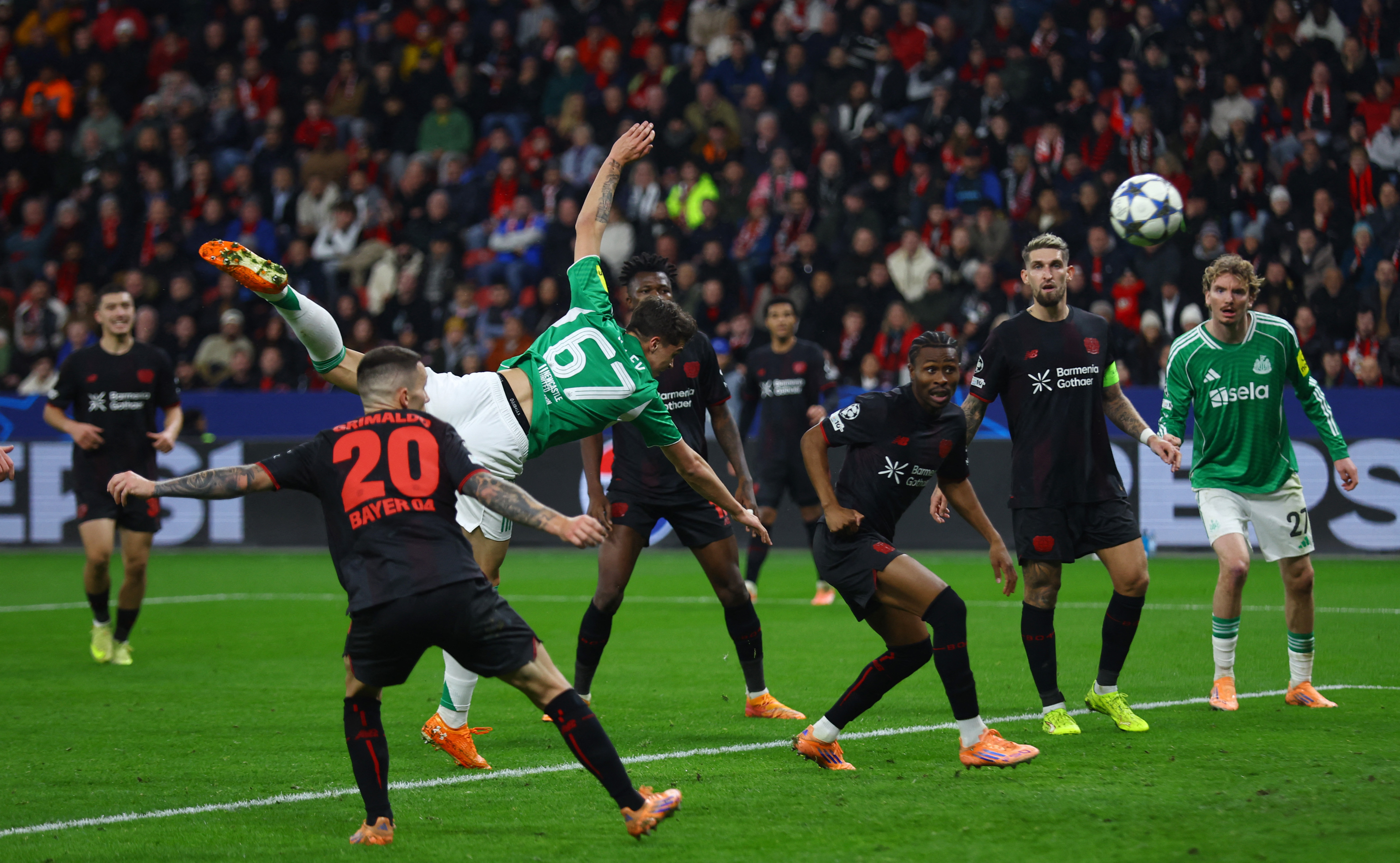 Newcastle United's Lewis Miley scores their second goal