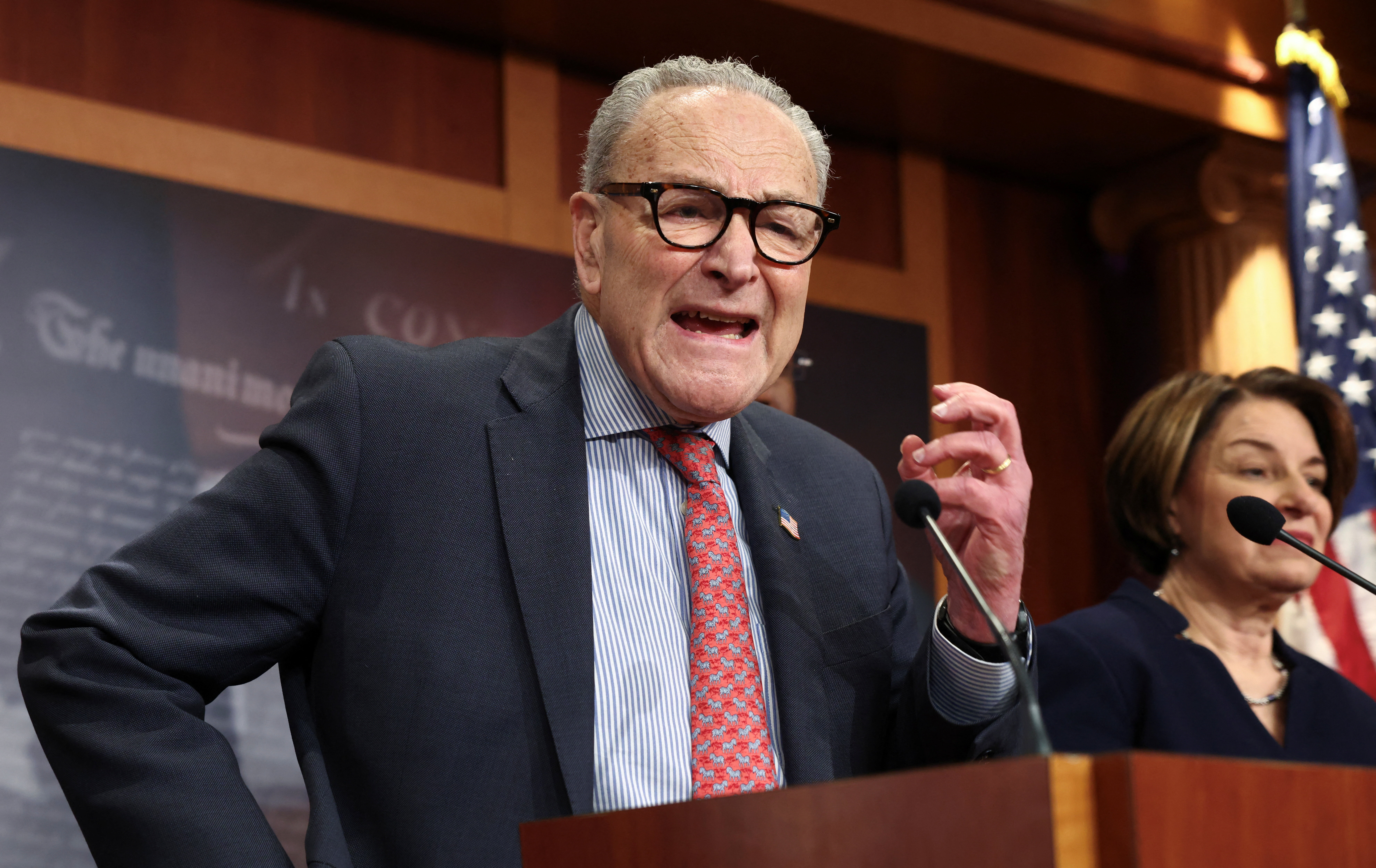 Both bills needed to meet a 60 vote threshold in order to move forward [Kevin Lamarque/Reuters]