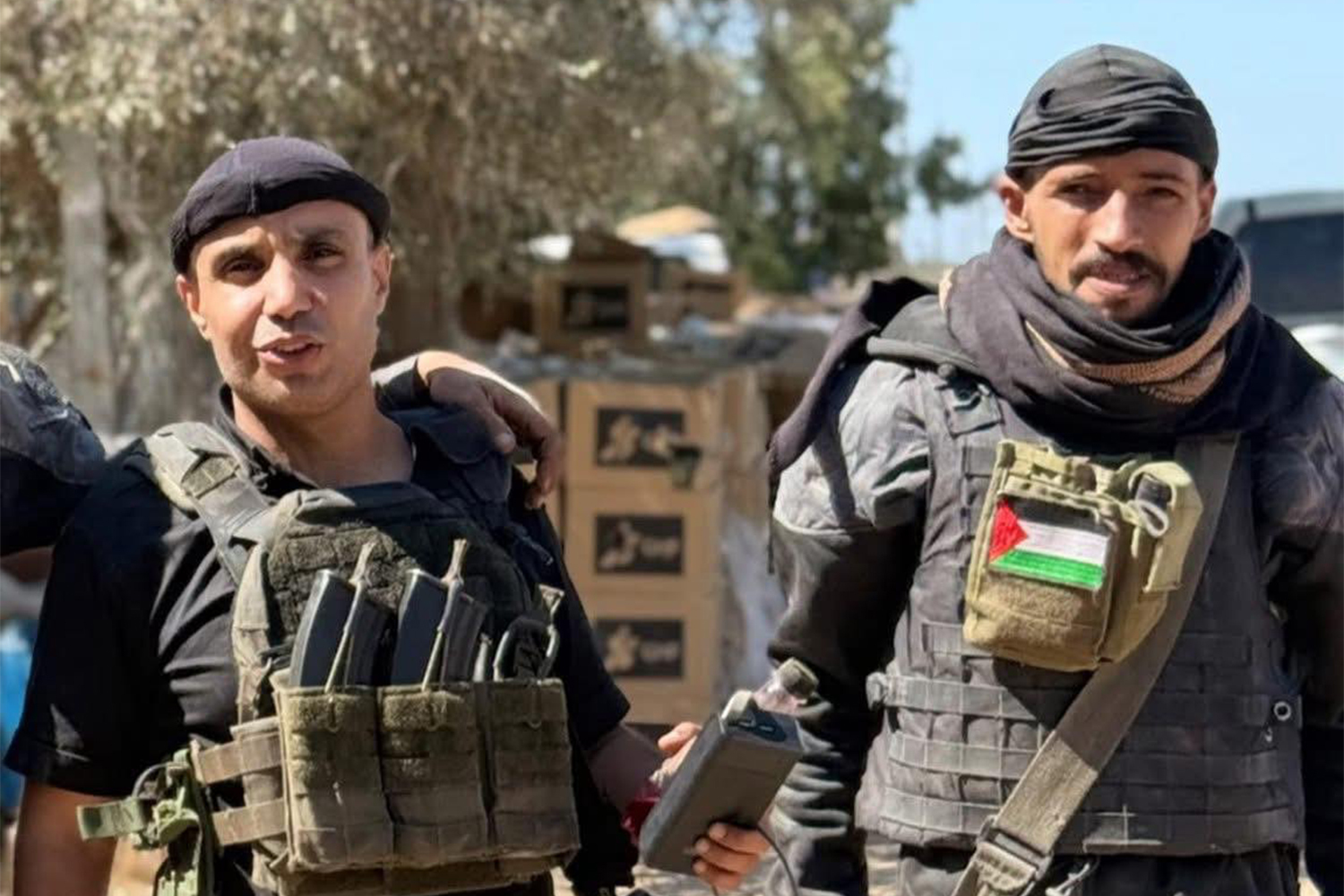 Ghassan al-Duhaini, left, in a photo with an unidentified fighter