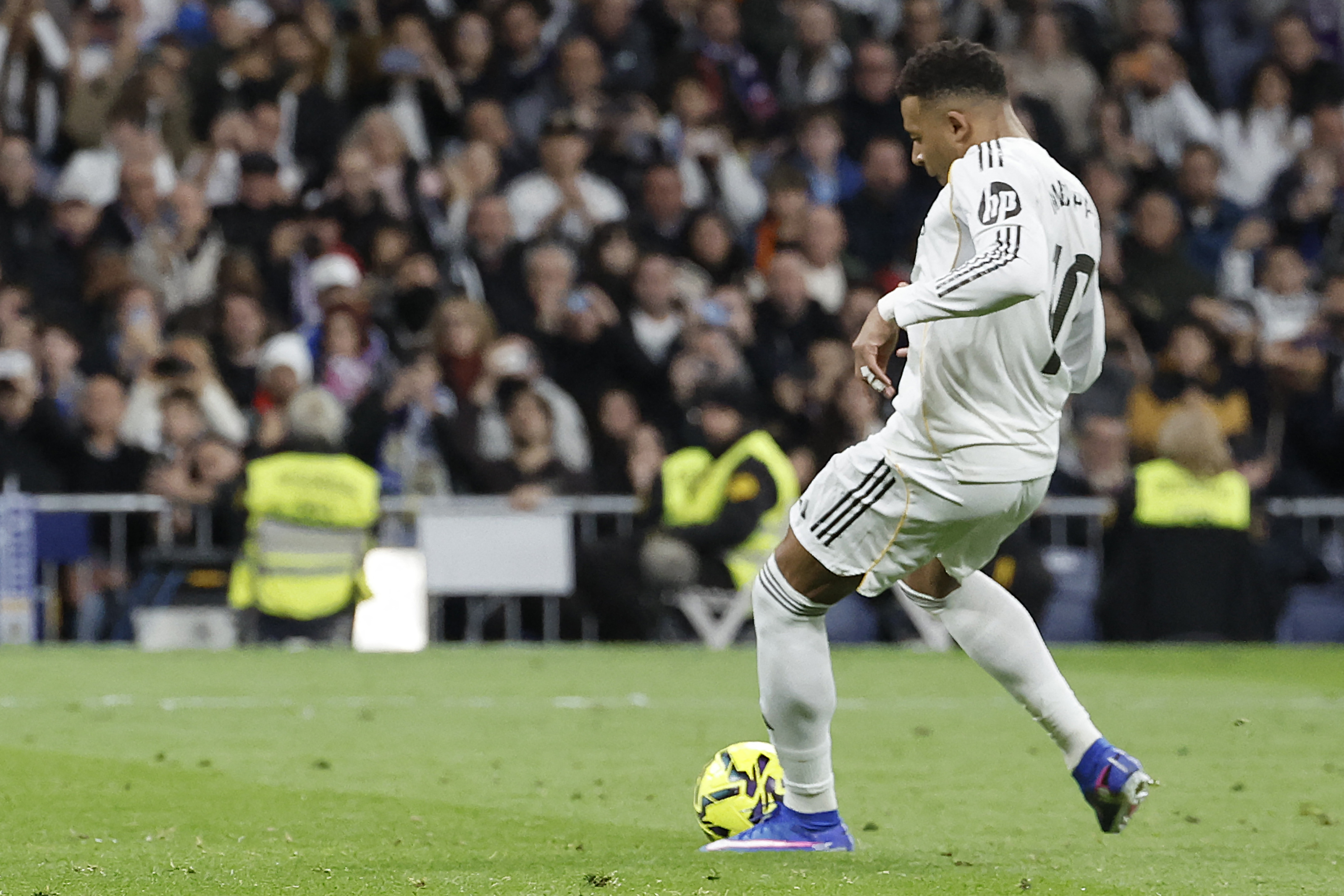 Kylian Mbappe in action.