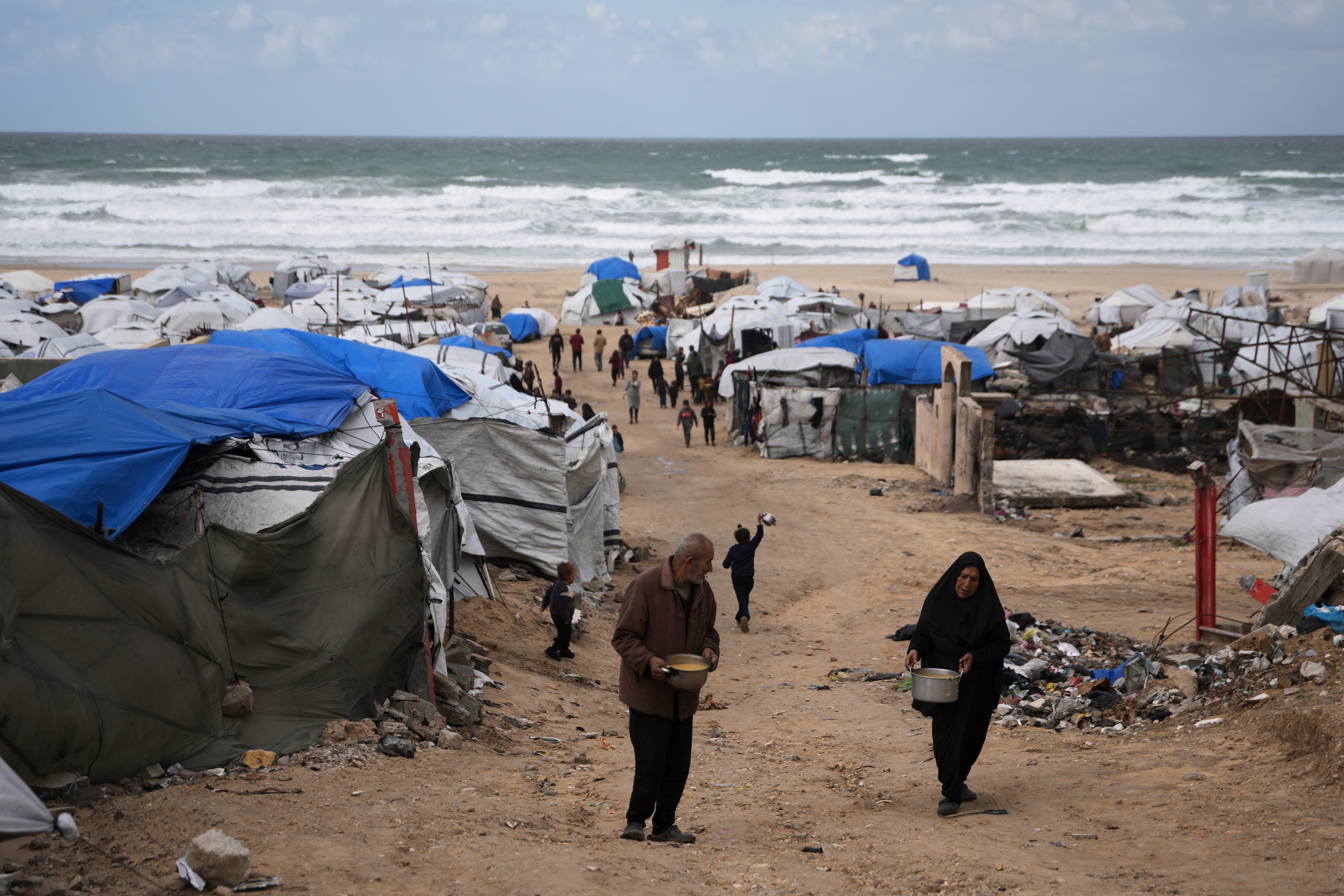 Winter floods wreak havoc on Gaza displacement camps amid aid shortages