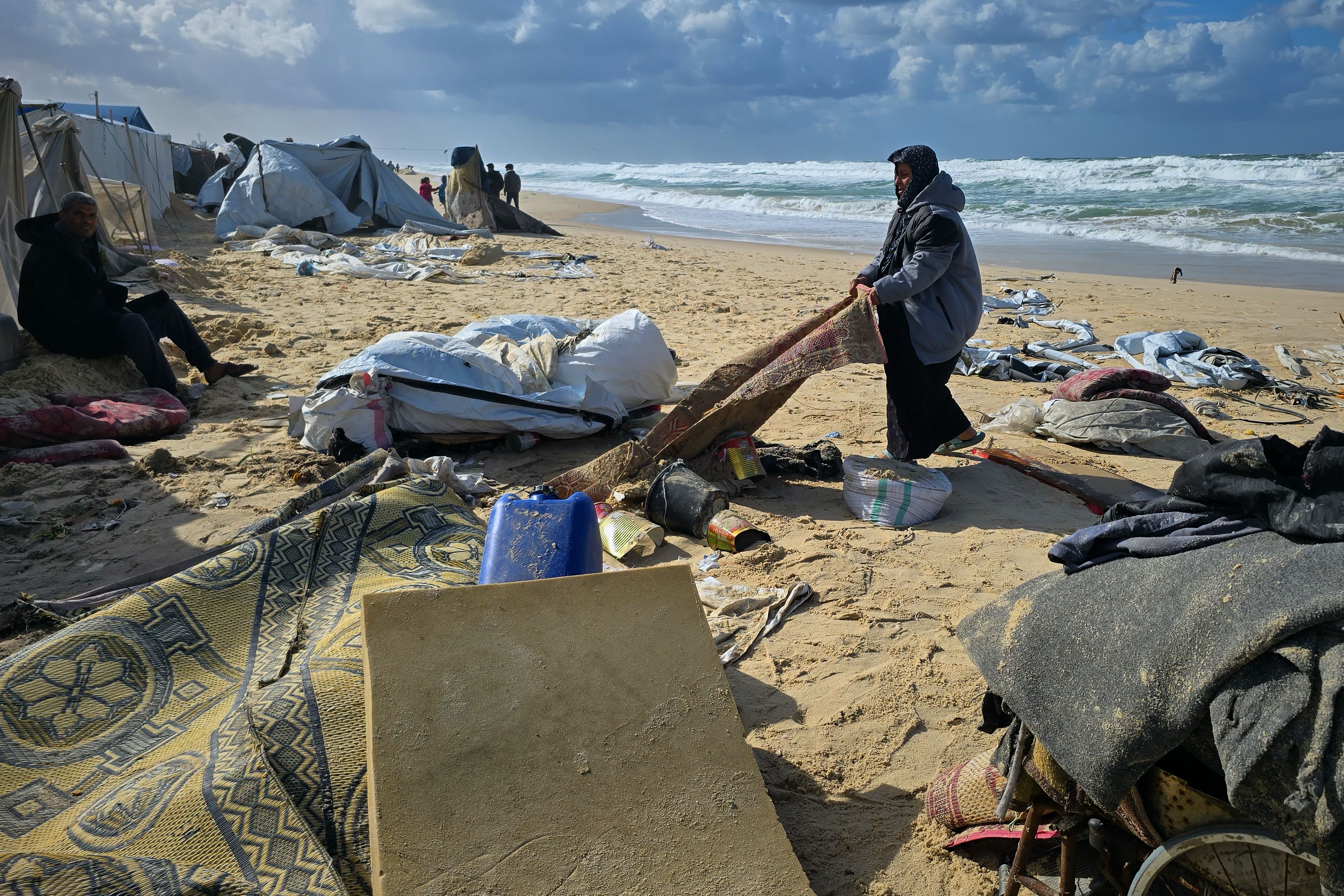 Winter floods wreak havoc on Gaza displacement camps amid aid shortages