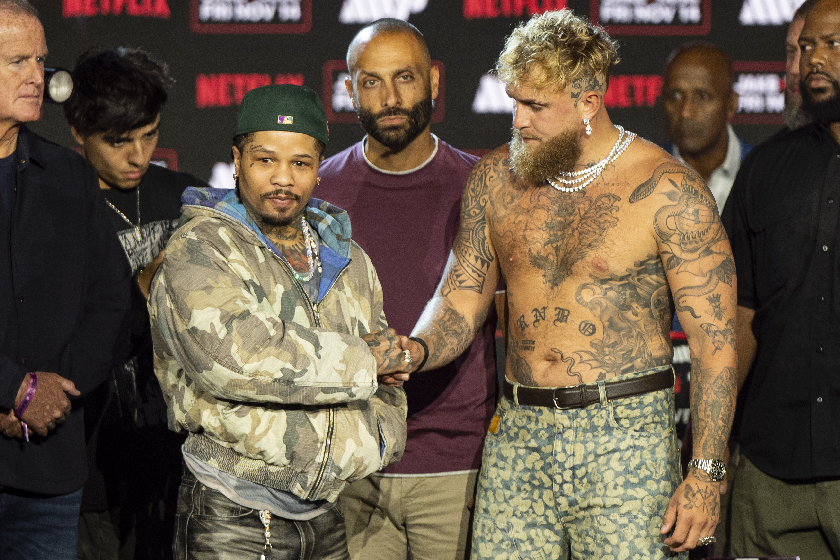 Gervonta 'Tank' Davis and Jake Paul react.