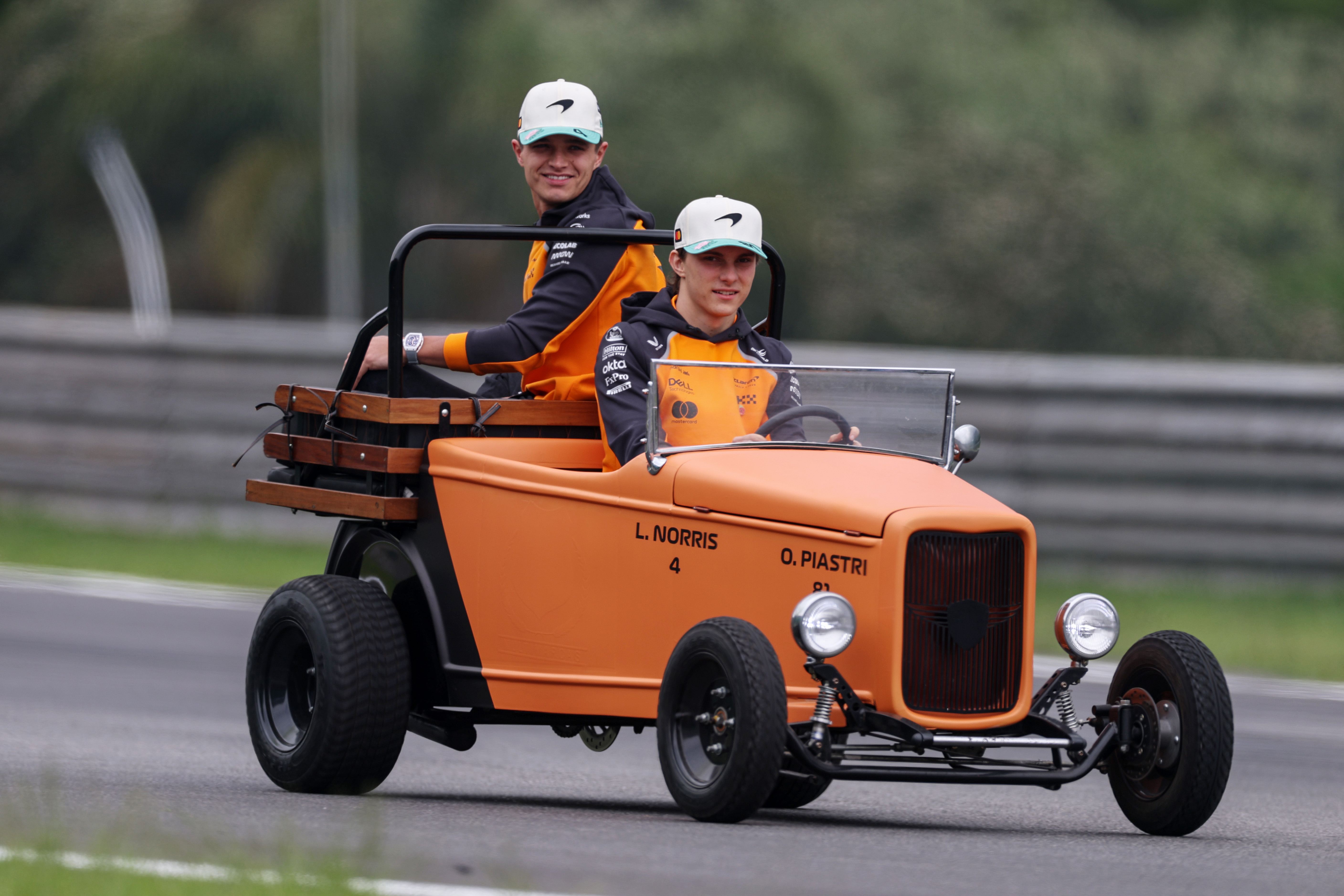 Lando Norris and Oscar Piastri in action.