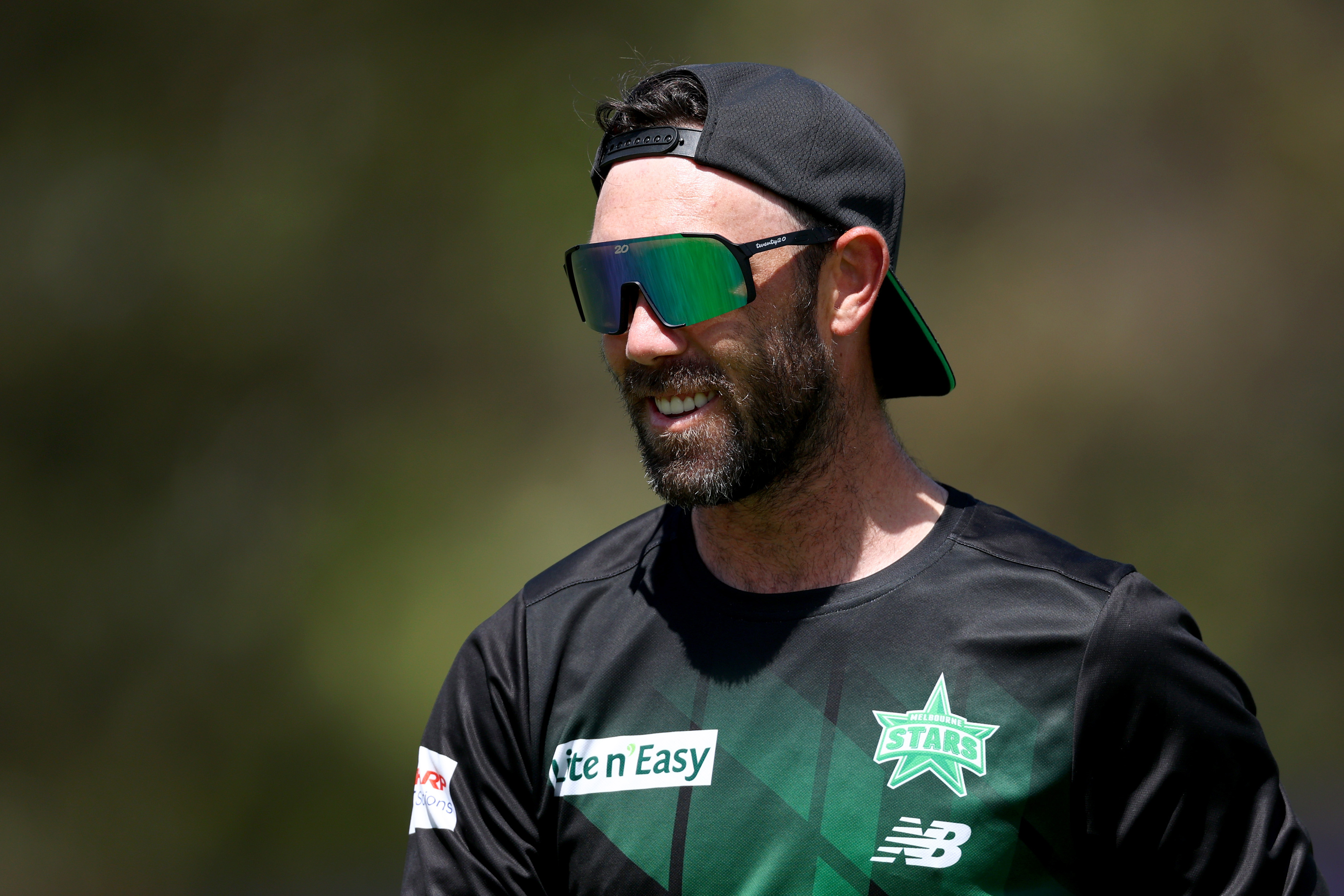 Glenn Maxwell reacts.