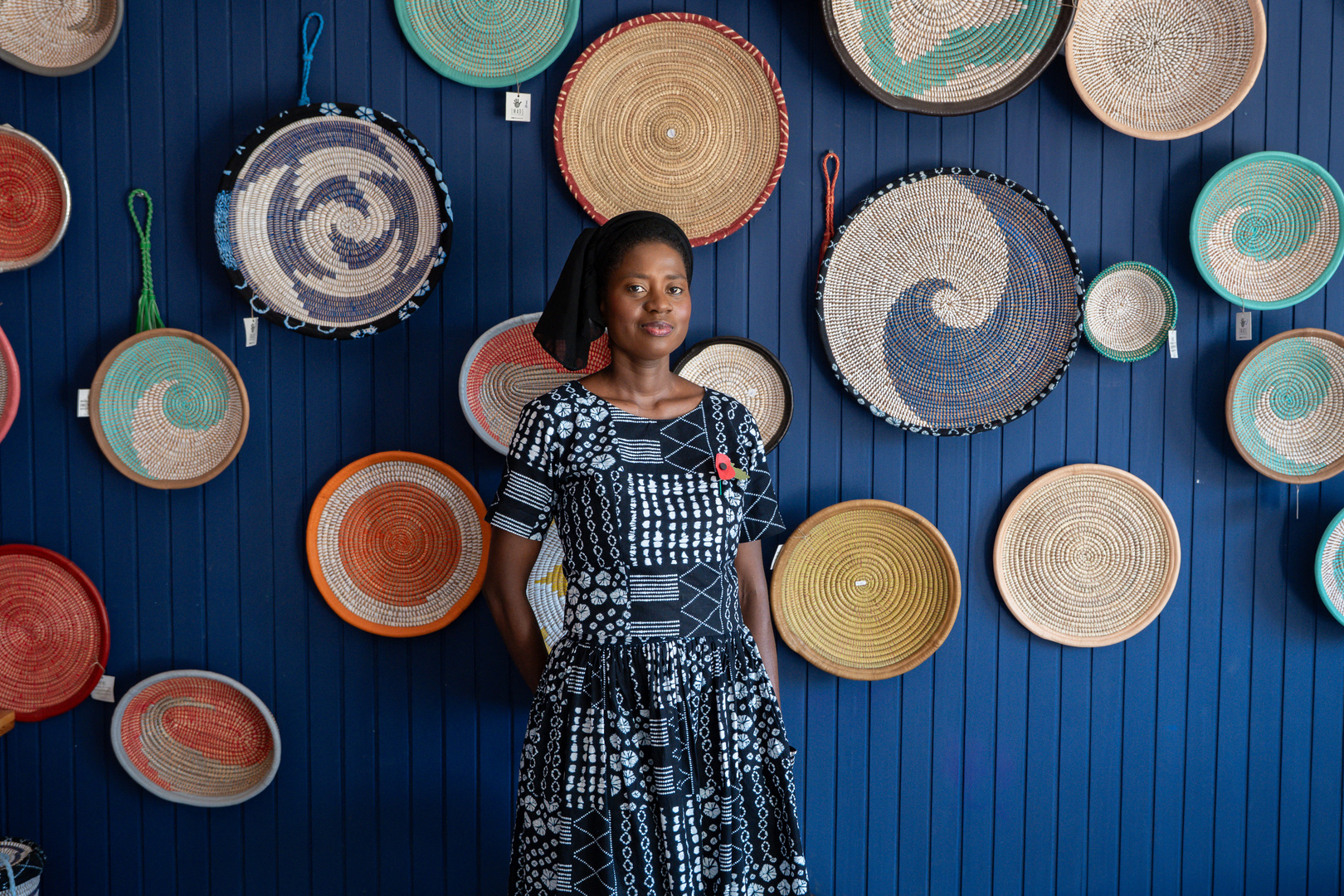 Fatima Jobe, known as &ldquo;Fatou,&rdquo; poses in her Dakar shop on 14 November 2025. [Nicolas Remene/AFP]