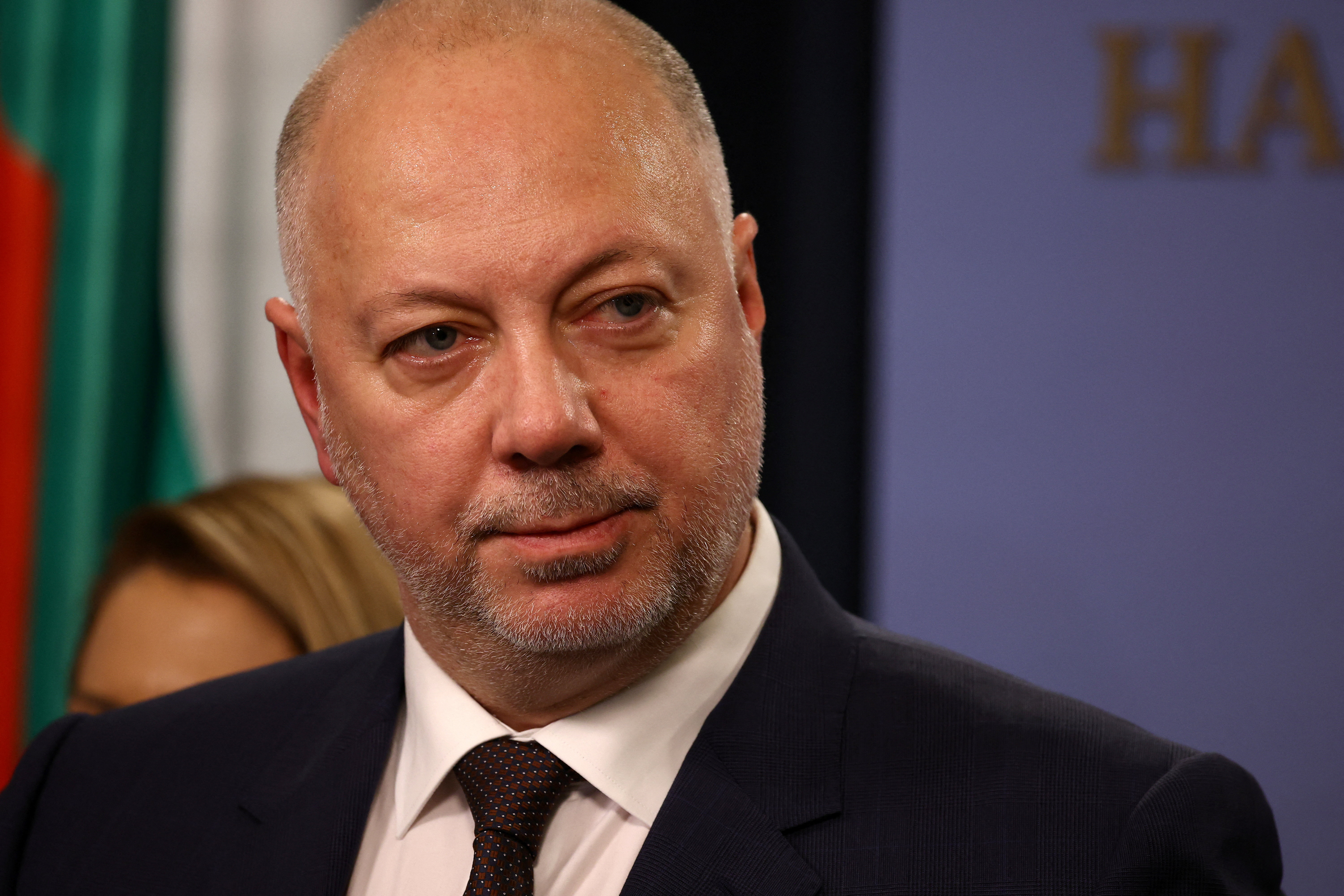Bulgarian Prime Minister Rosen Zhelyazkov speaks to the media before announcing the resignation of his government, in Sofia, Bulgaria, December 11, 2025. REUTERS/Stoyan Nenov