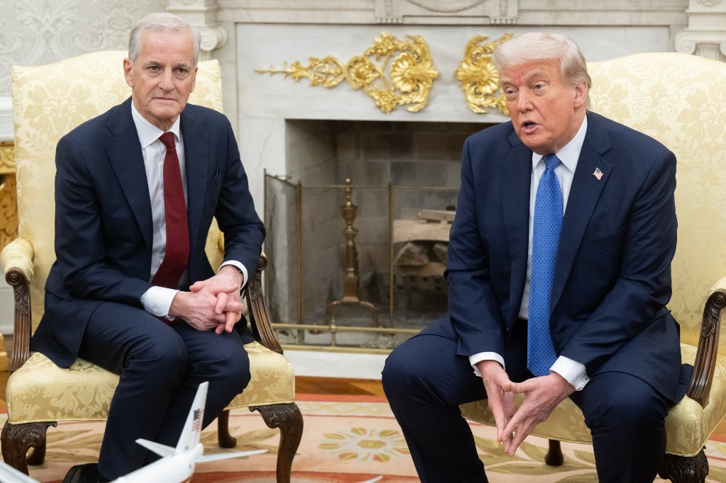 US President Donald Trump holds a meeting with Prime Minister of Norway Jonas Gahr Store