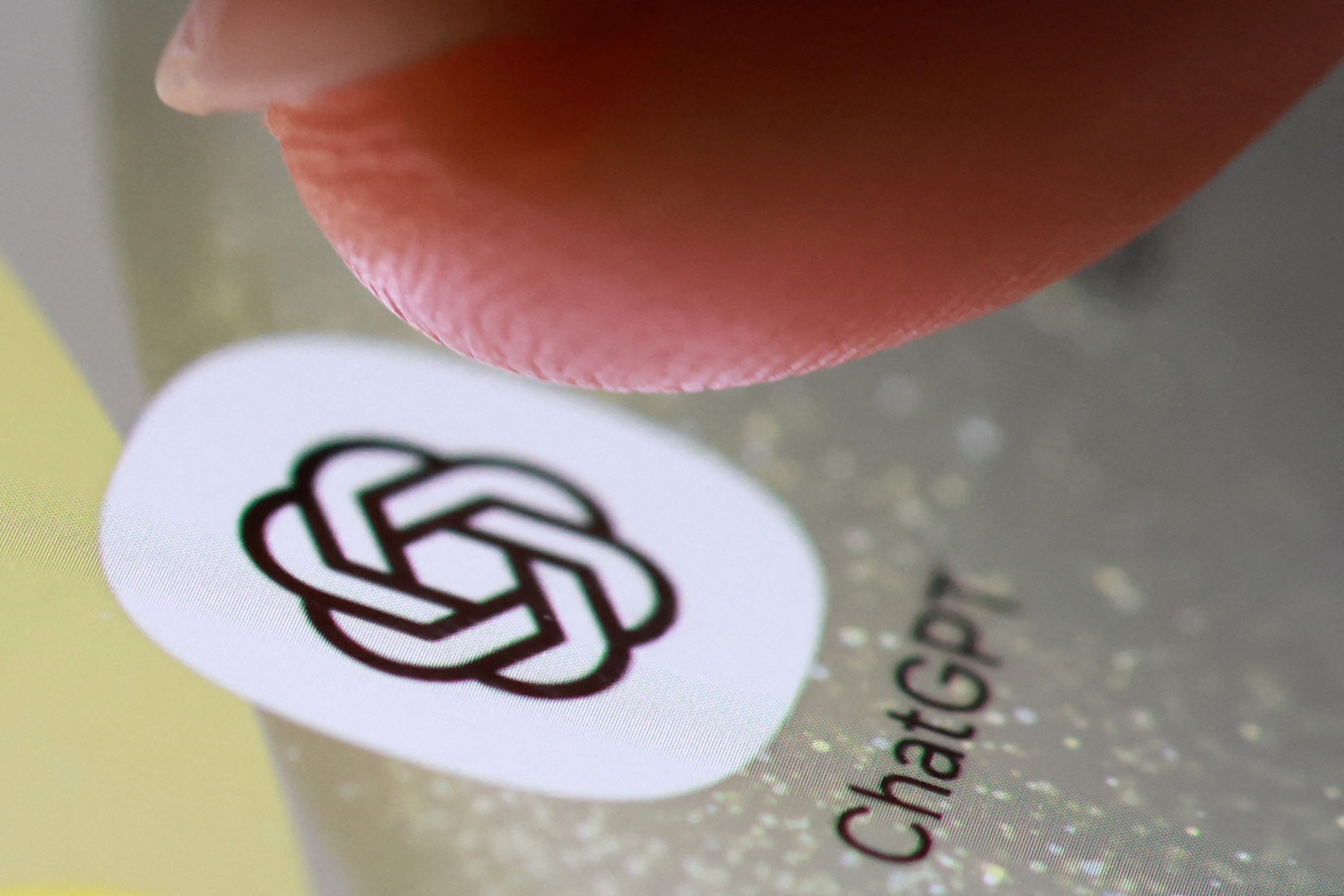 The ChatGPT app icon on a smartphone in this illustration