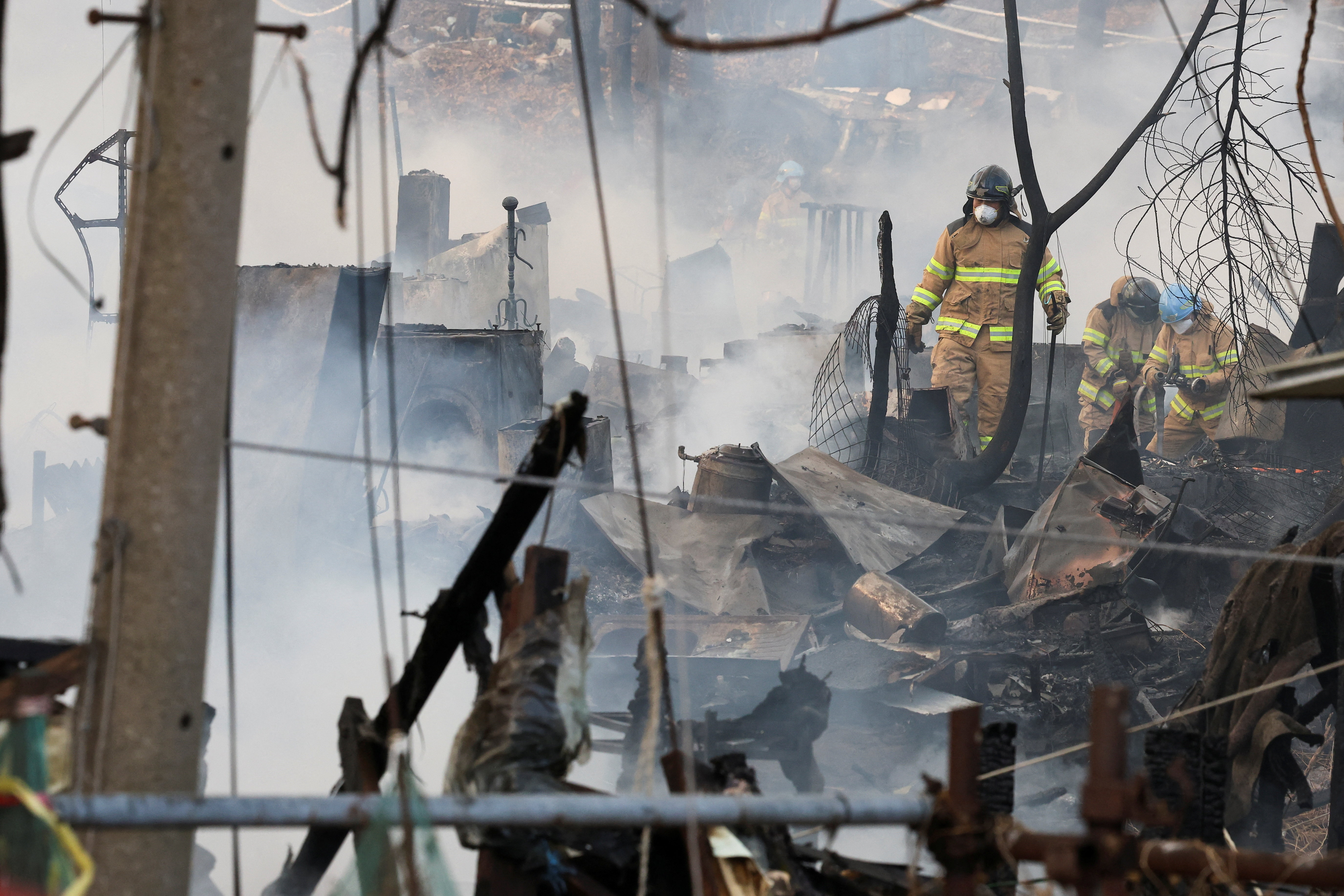 Fire breaks out in Seoul's last-remaining shanty town
