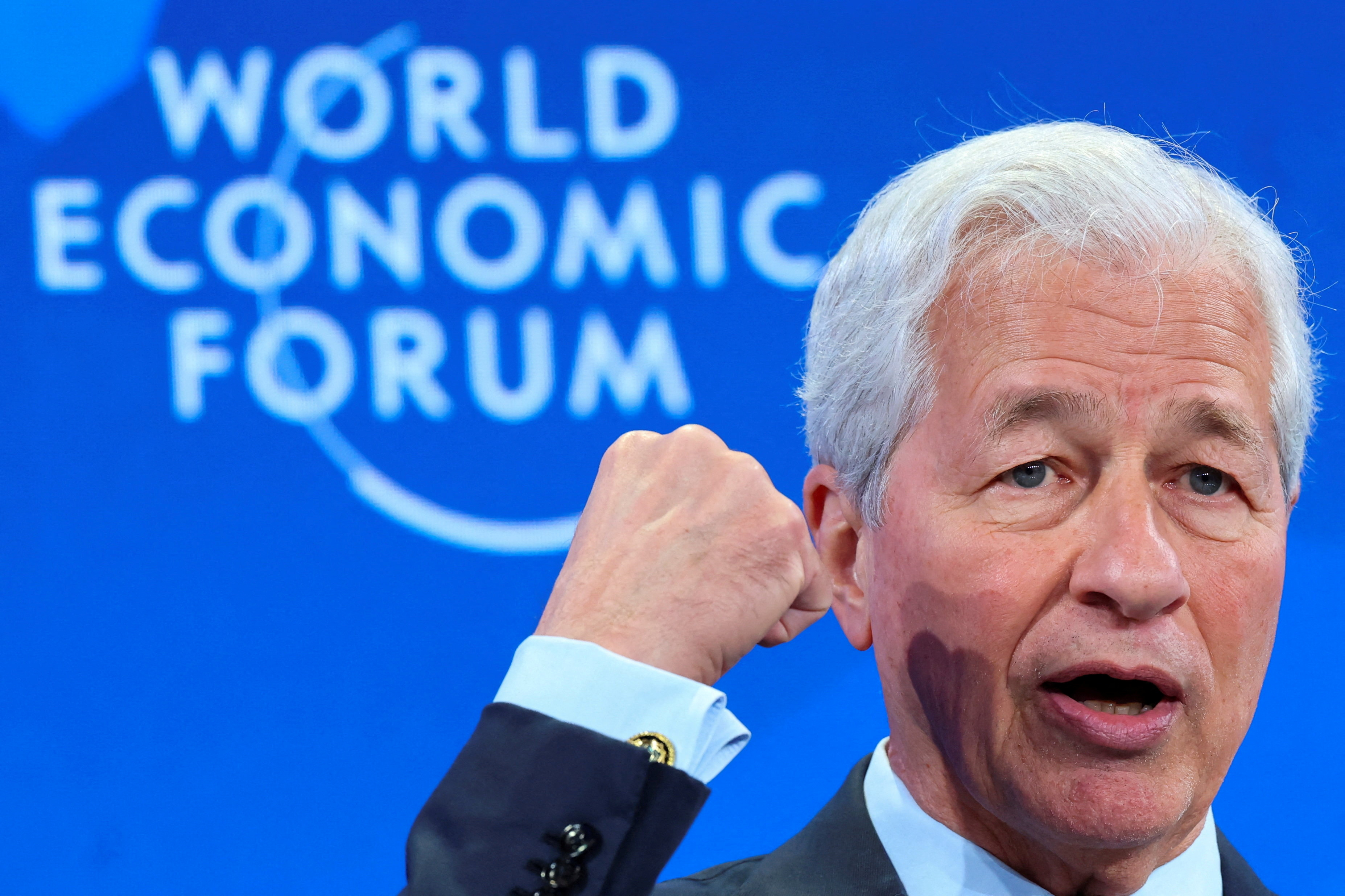 Dimon said Trump’s proposed credit card interest rate caps would remove credit from 80 percent of Americans [Denis Balibouse/Reuters]
