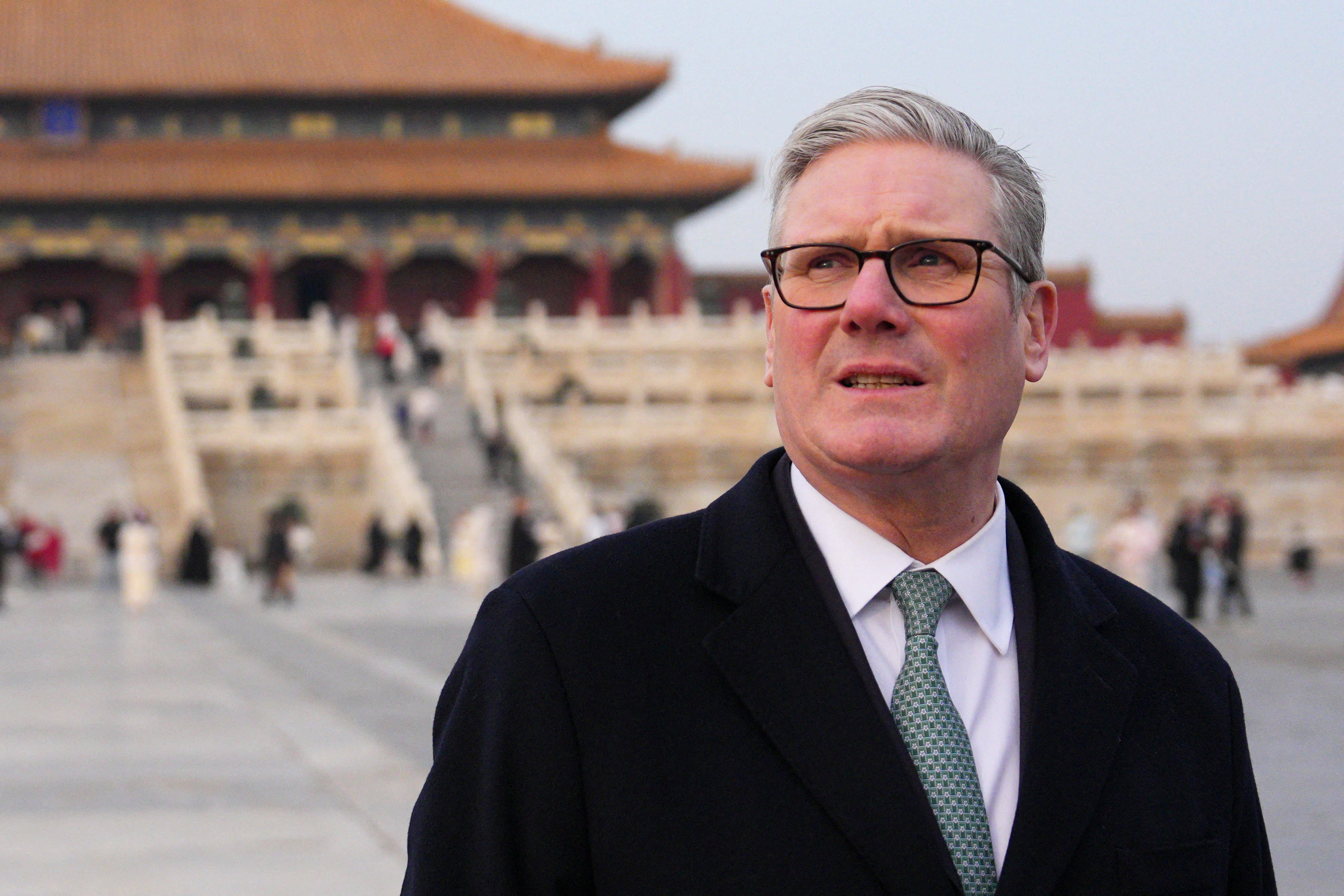 British Prime Minister Keir Starmer visits the Forbidden City during his visit to China