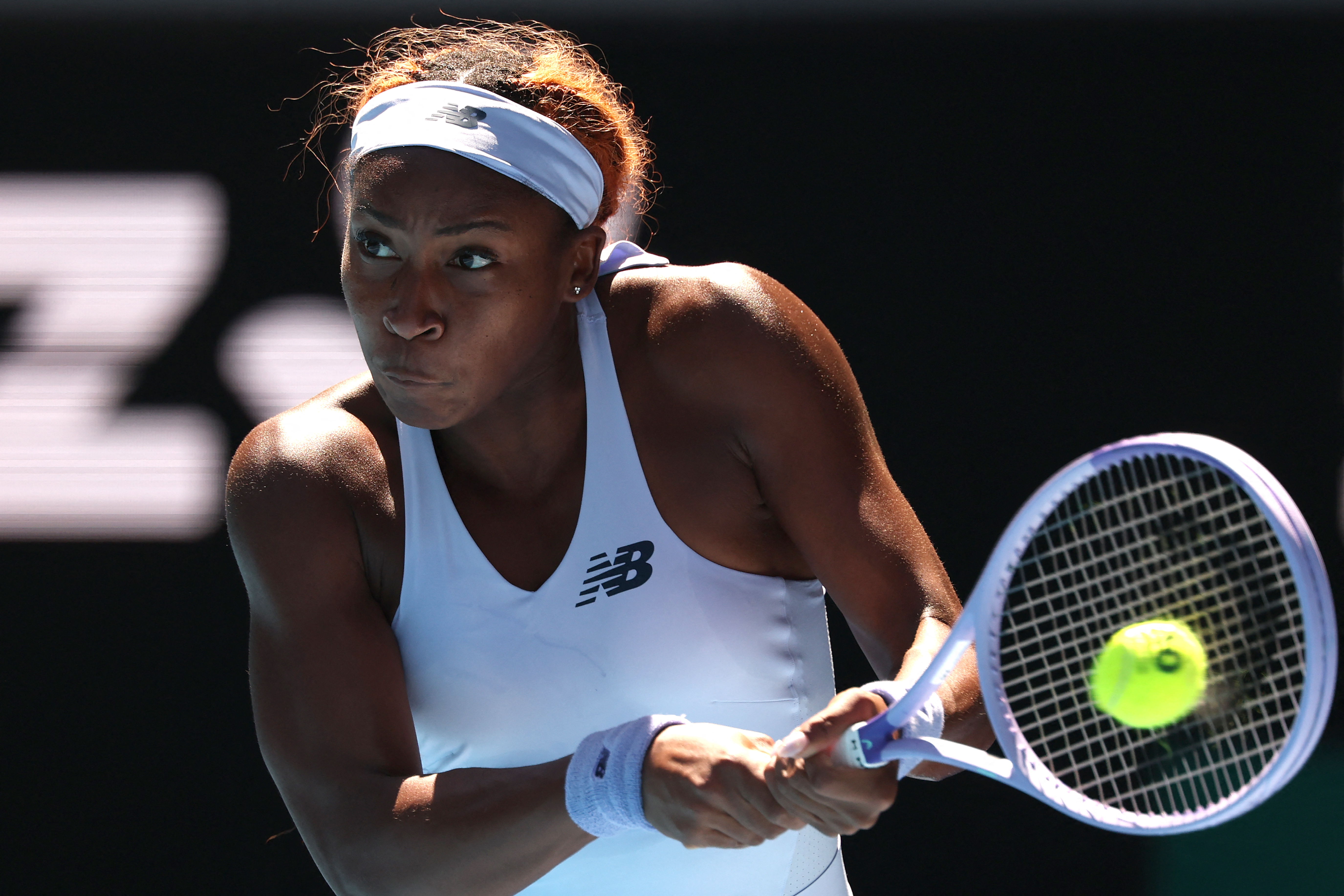 Coco Gauff in action