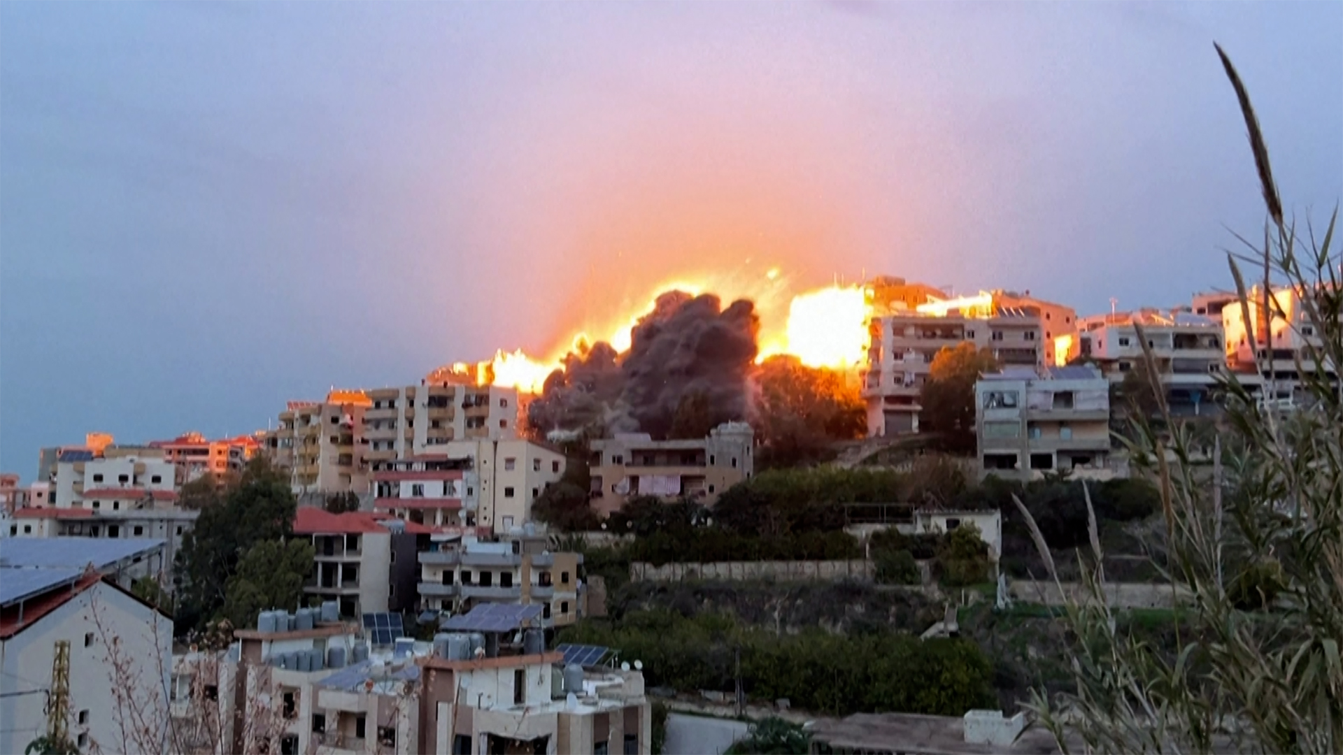 An Israeli strike hits Qennarit, Lebanon on January 21, 2026. [Screenshot via AFP]