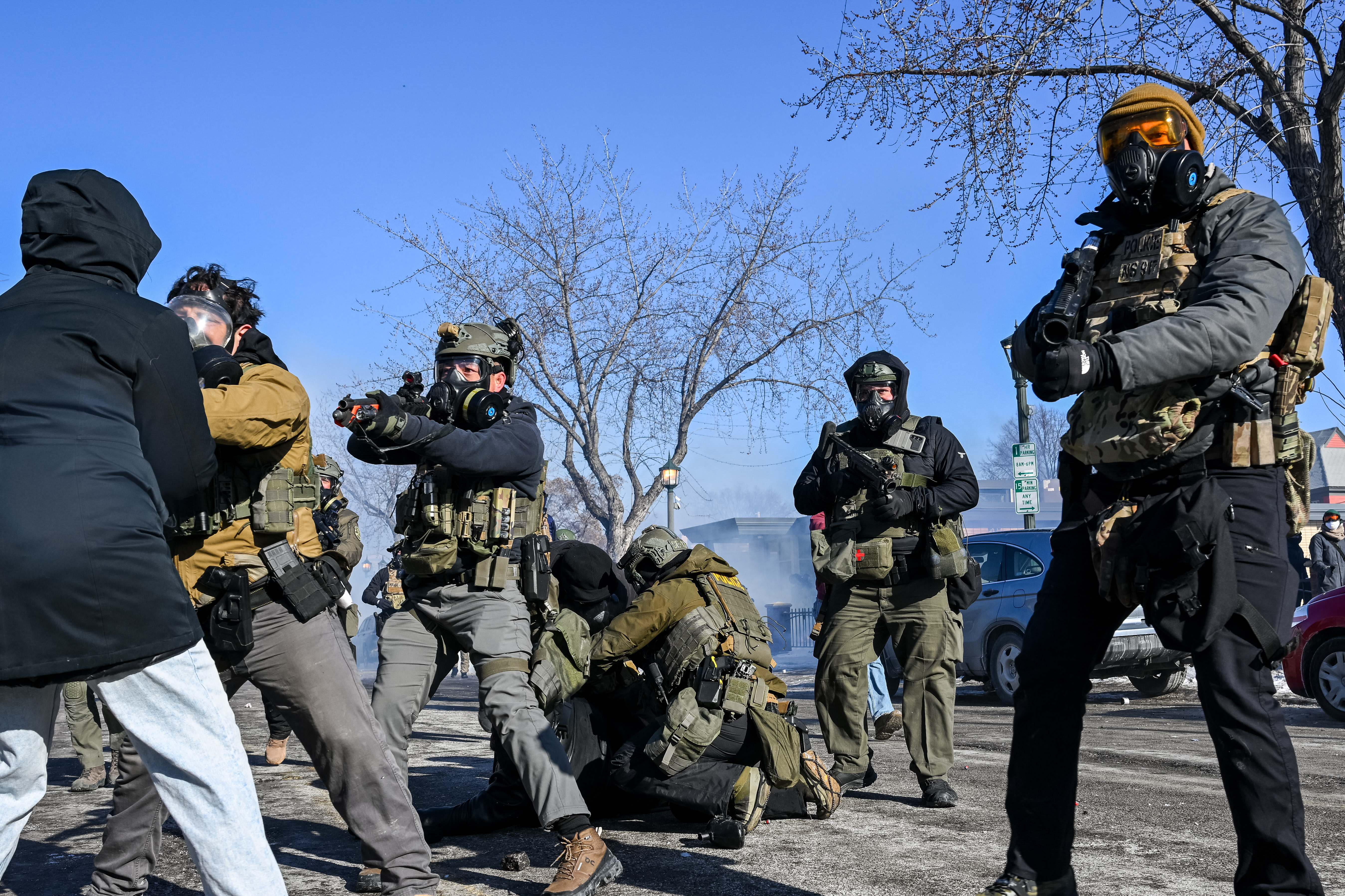 Protesters demand immigration agents leave Minneapolis