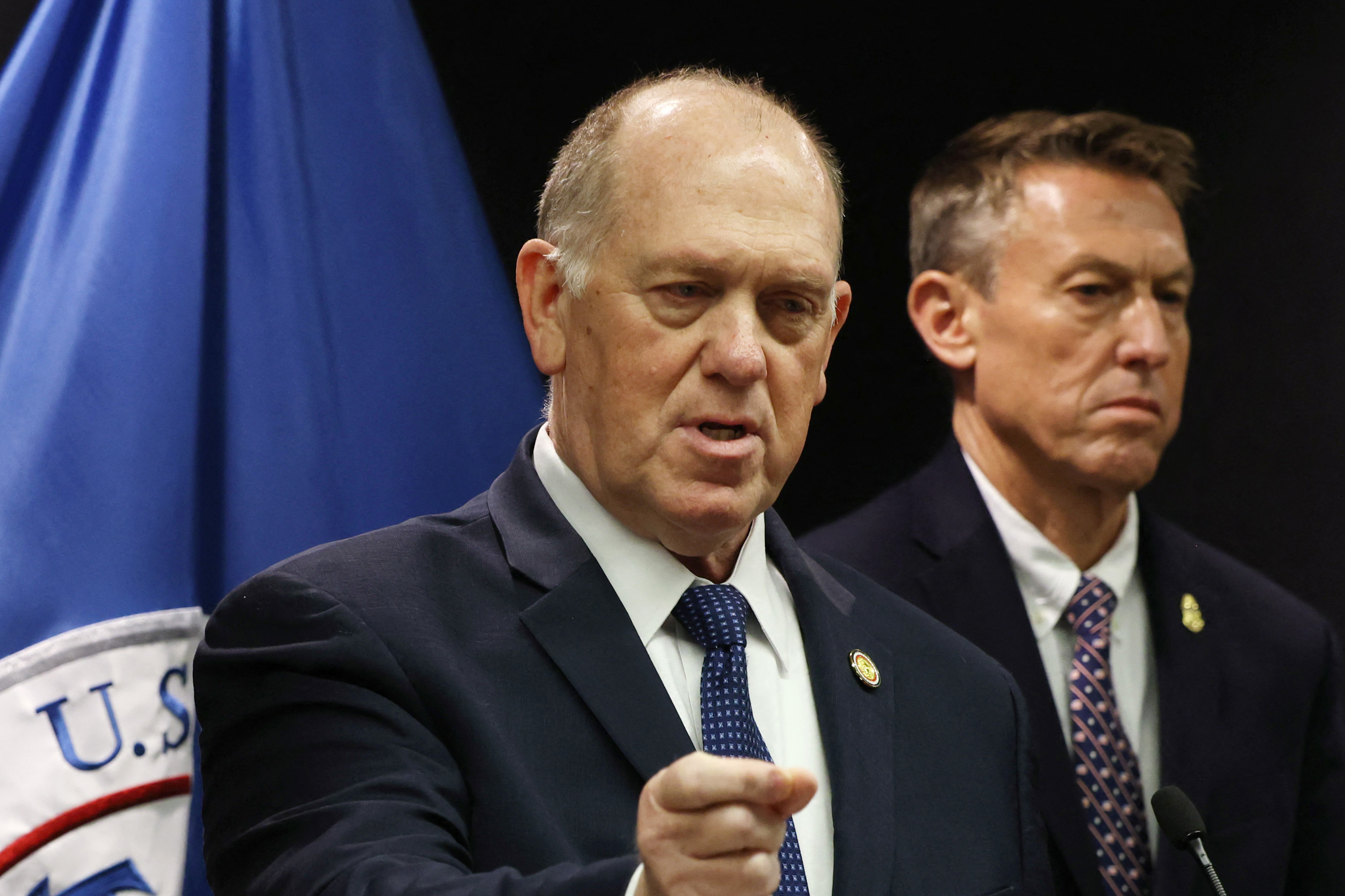Border czar Tom Homan speaks during a news conference about ongoing immigration enforcement operations on January 29, 2026 in Minneapolis, Minnesota. [Scott Olson/Getty Images via AFP]