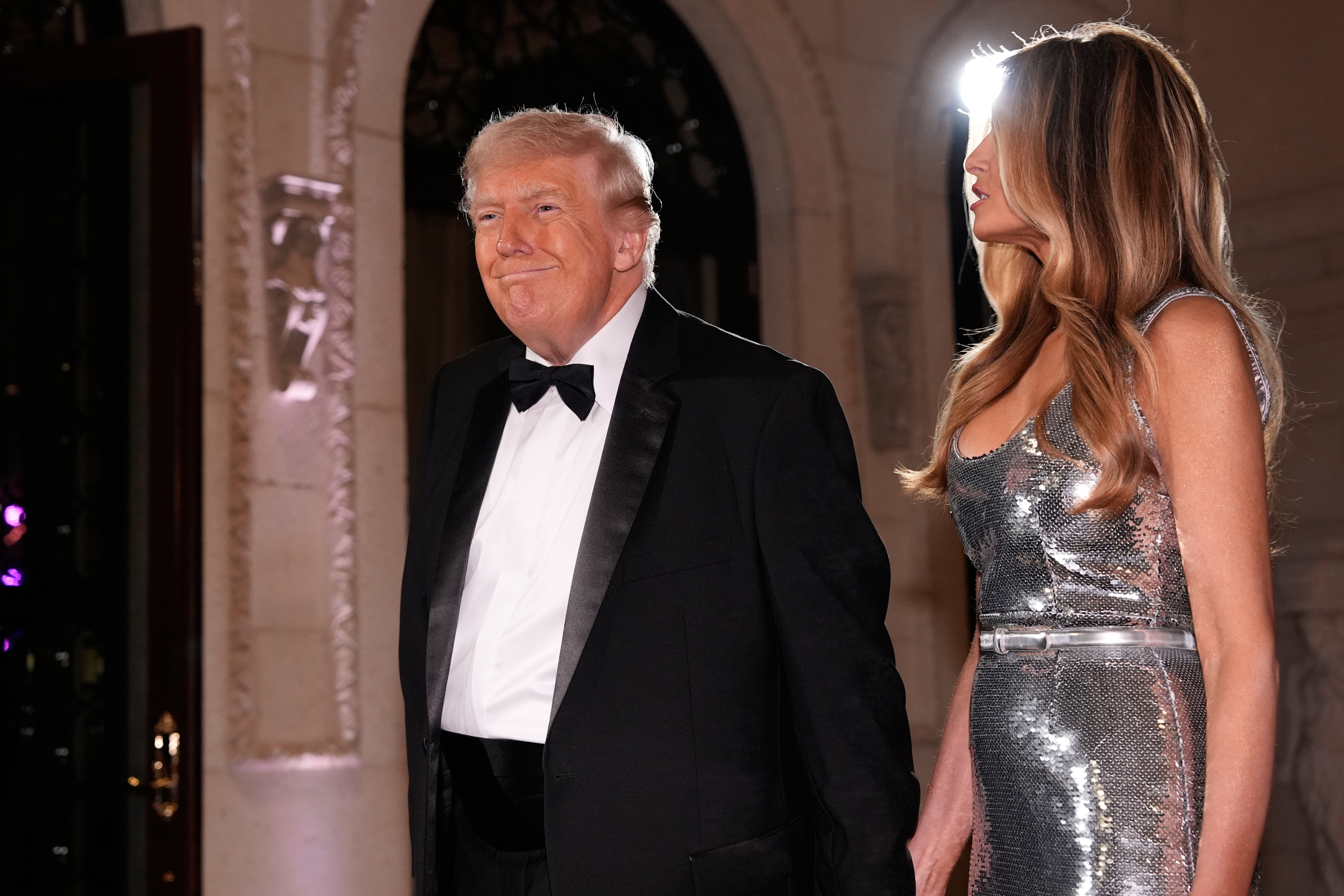 Donald and Melania Trump on New Year's Eve