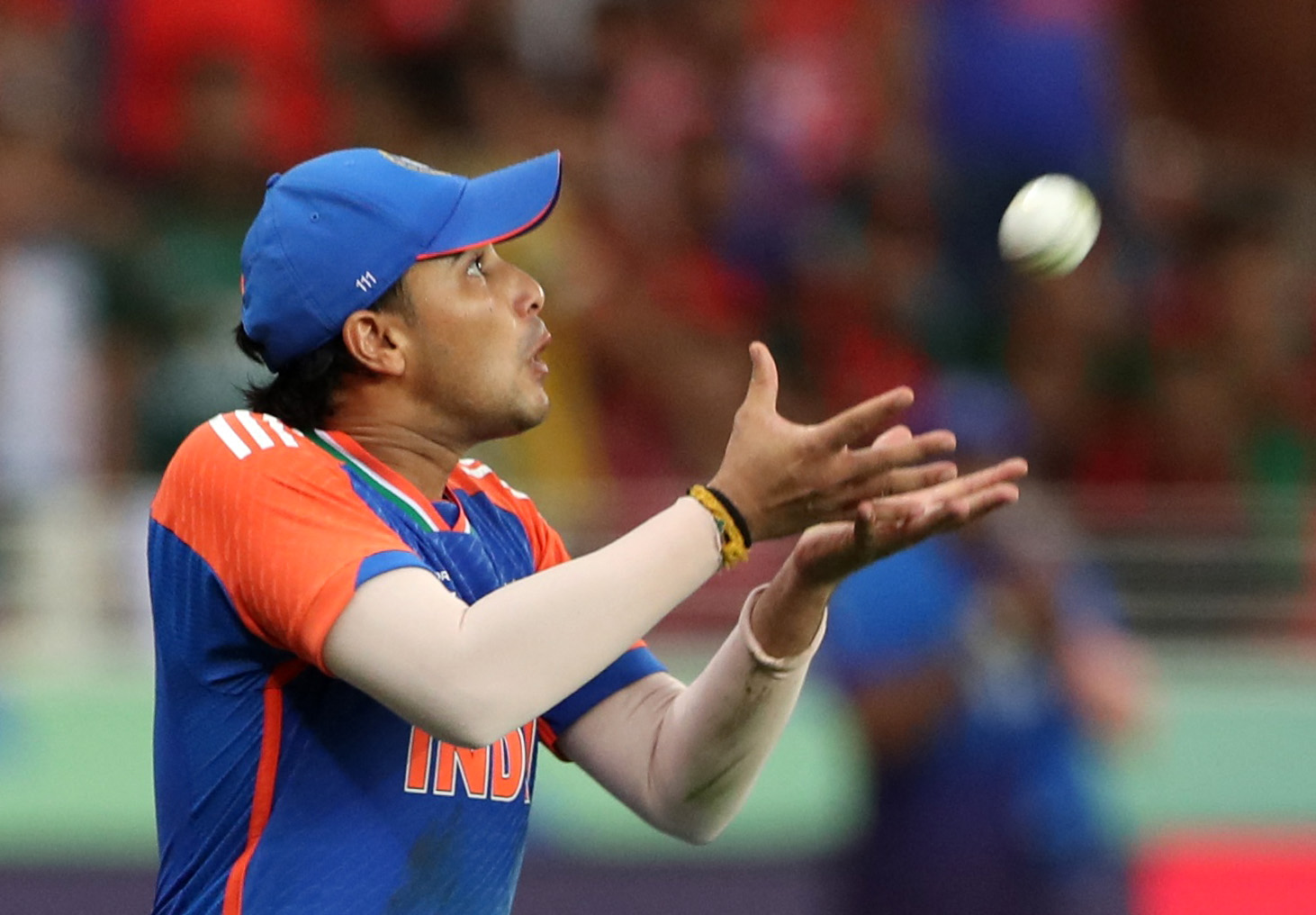 India's Abhishek Sharma in action