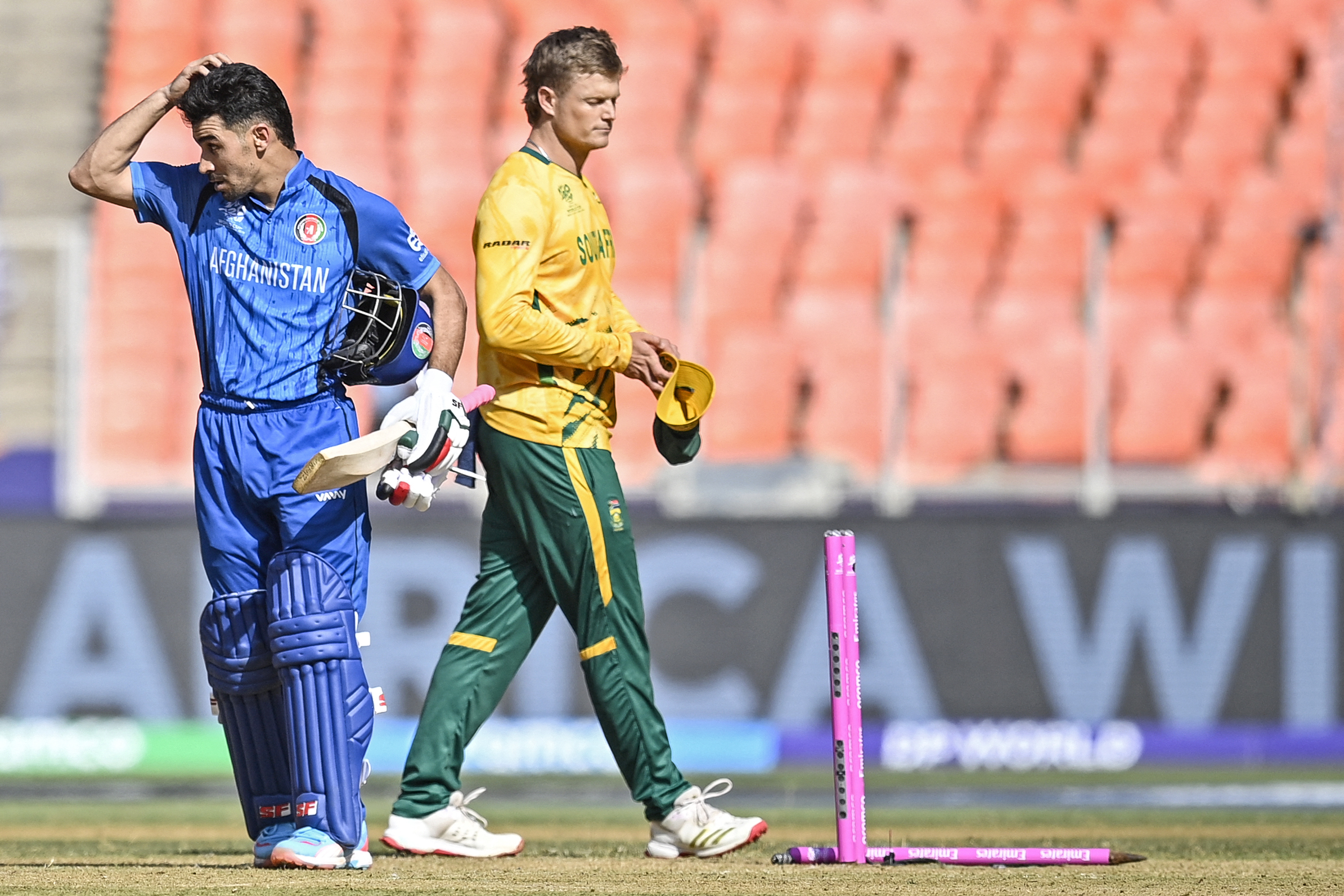 Rahmanullah Gurbaz reacts.