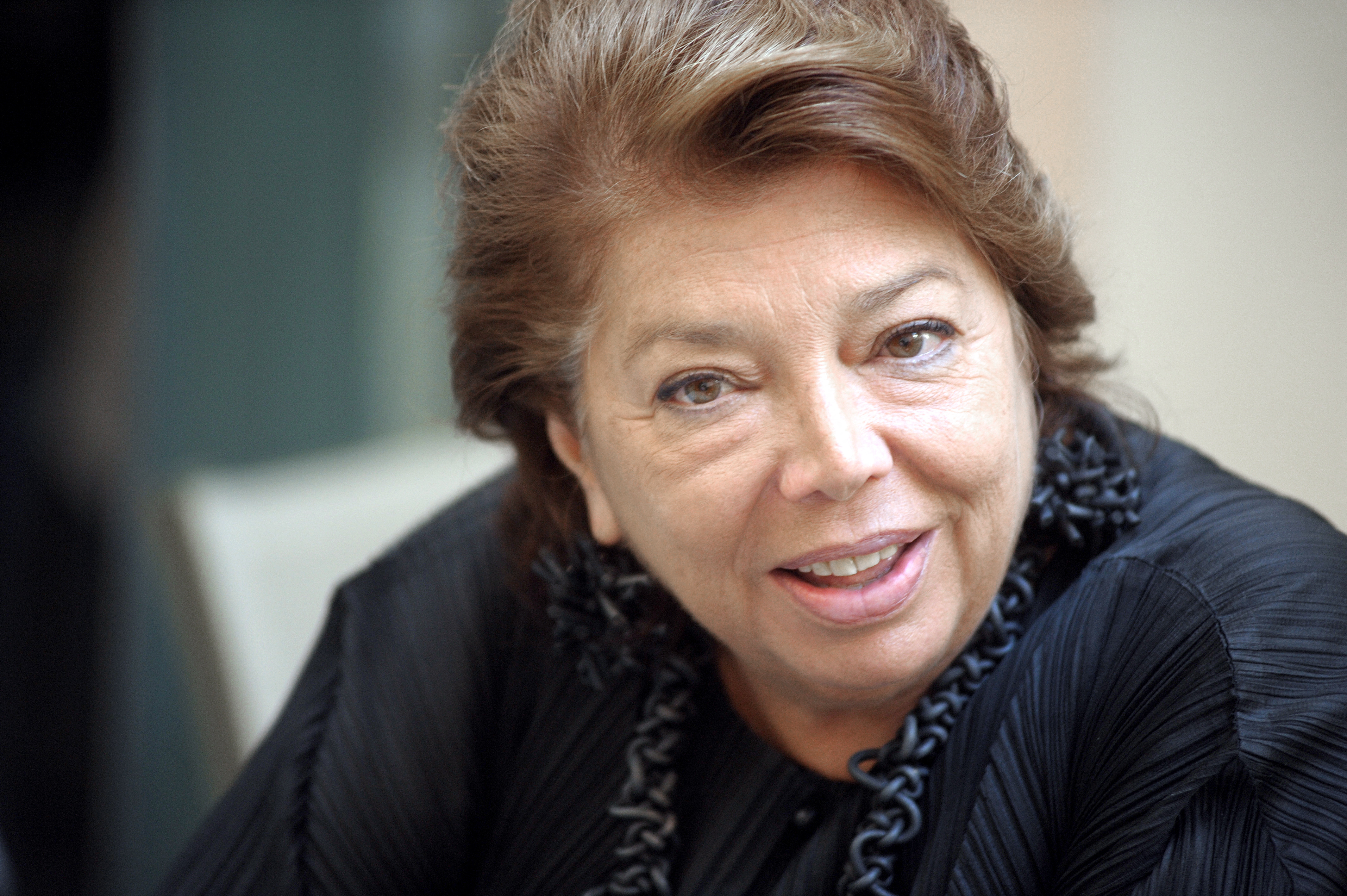 (FILES) Palestinian Delegate to the EU Leila Shahid gives a press conference on November 6, 2010, in Ajaccio, on the French Mediterranean island of Corsica, during a two-day visit.