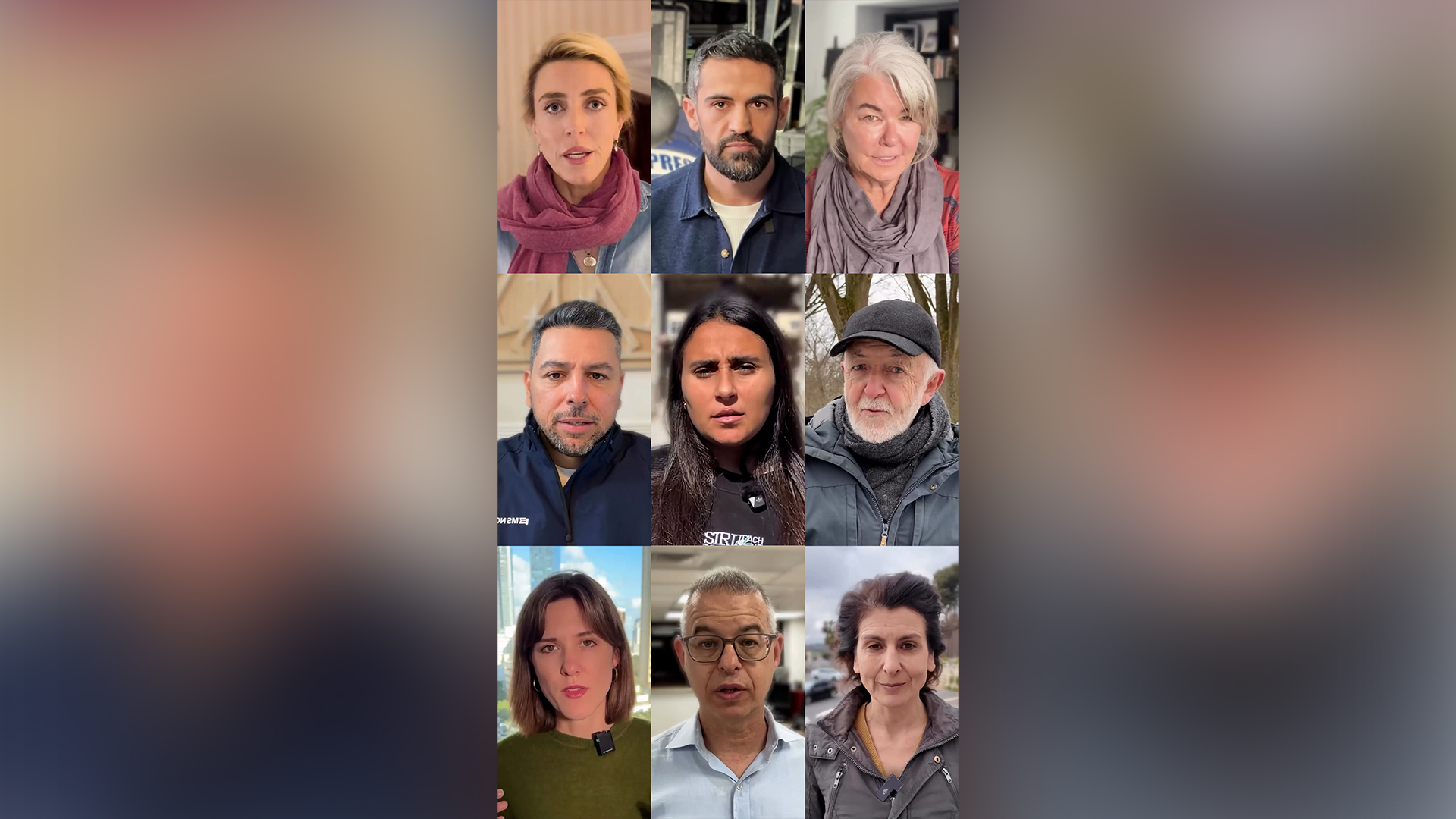 A montage of journalists with the Foreign Press Association of Israel and the Palestinian Territories