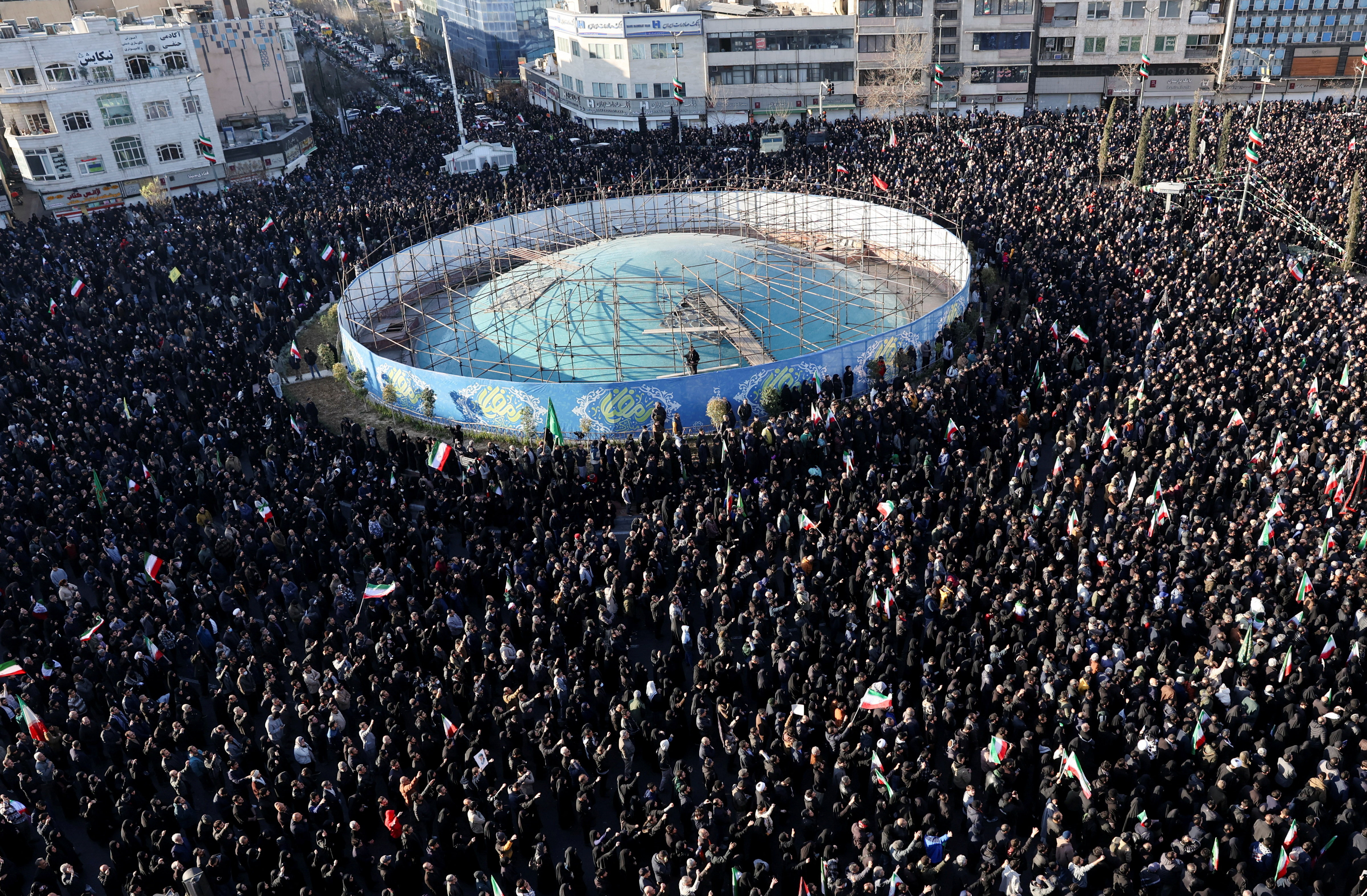Thousands mourning Khamenei gather in Tehran square